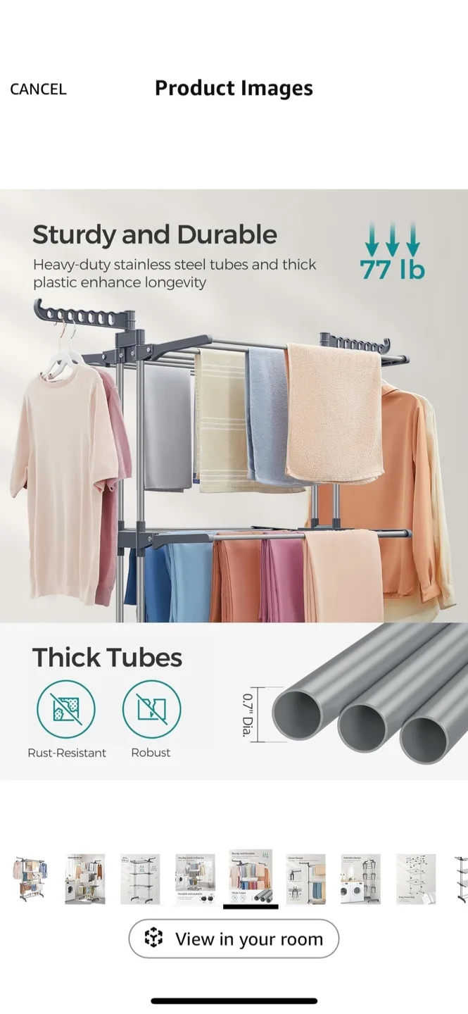 Folding Clothes Drying Rack image indicator(6)