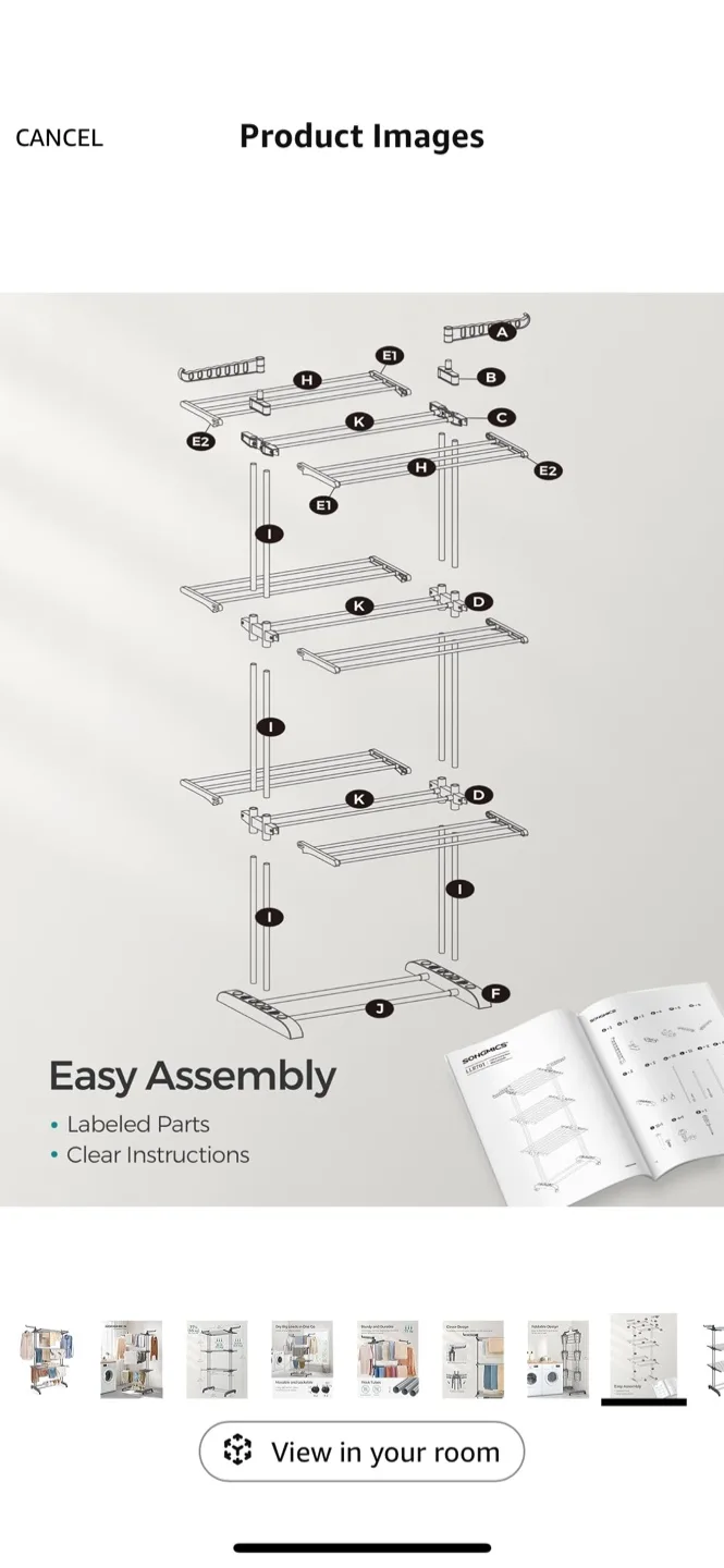 Folding Clothes Drying Rack image indicator(3)