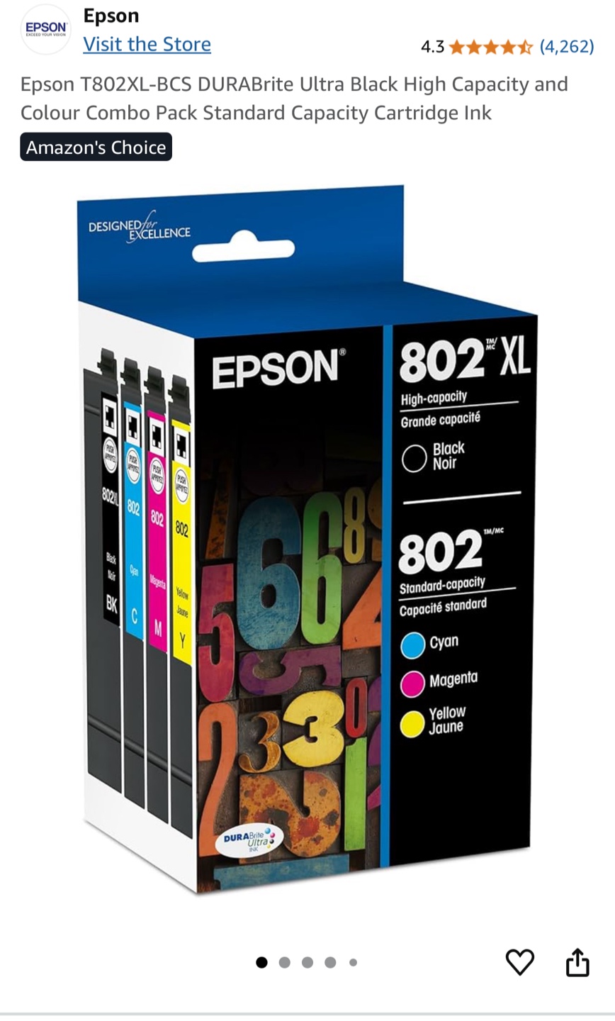 Epson 802XL Ink Cartridges - photo 5