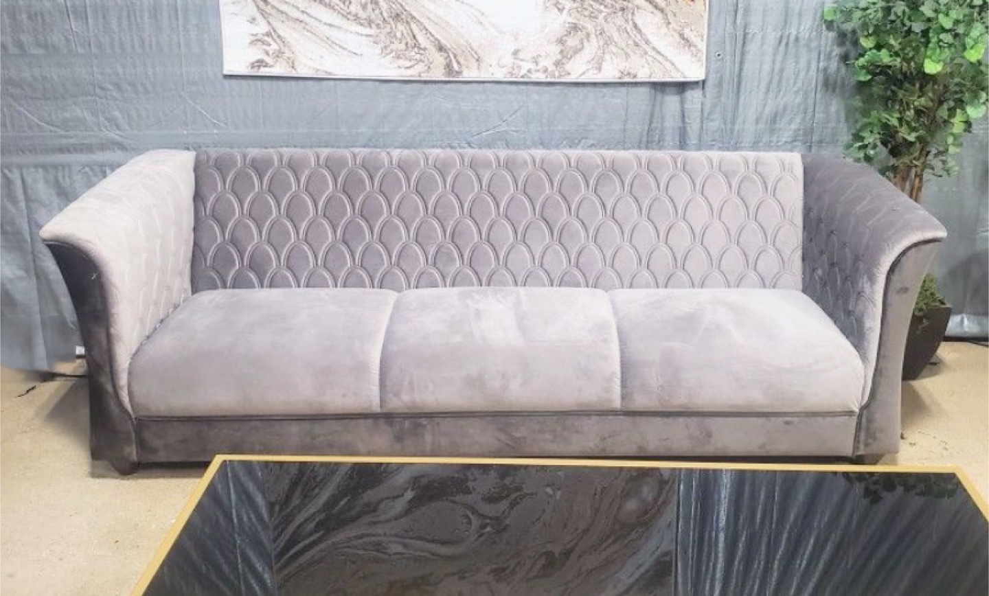 New Modern Grey 3 Seater Sofa - photo 3
