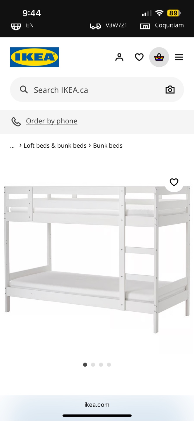 White Bunk Bed