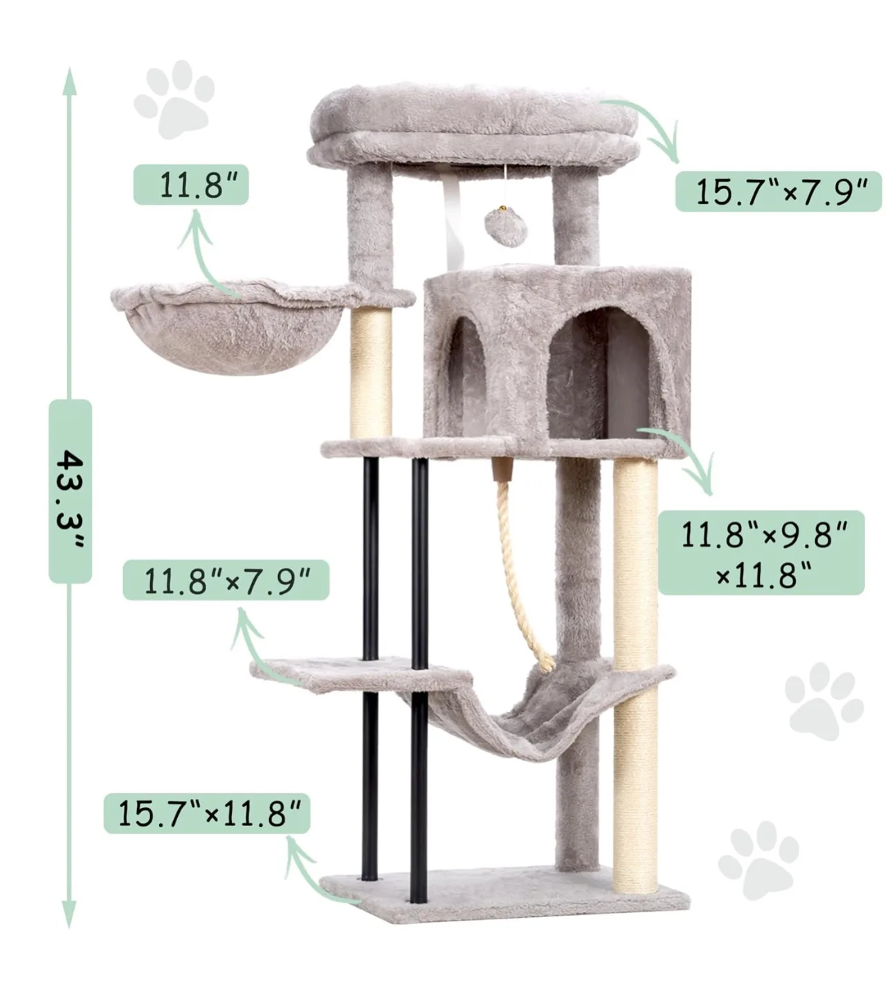 Cat Tree with Multiple Platforms image indicator(2)