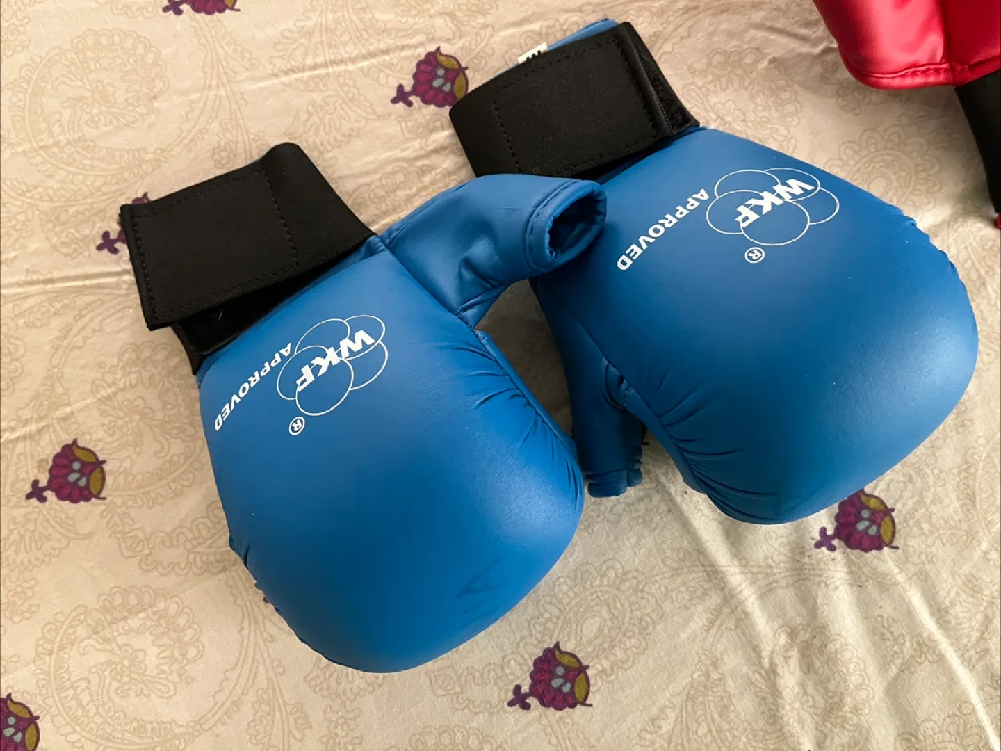 Red and Blue Karate Gloves - WKF Approved image indicator(3)