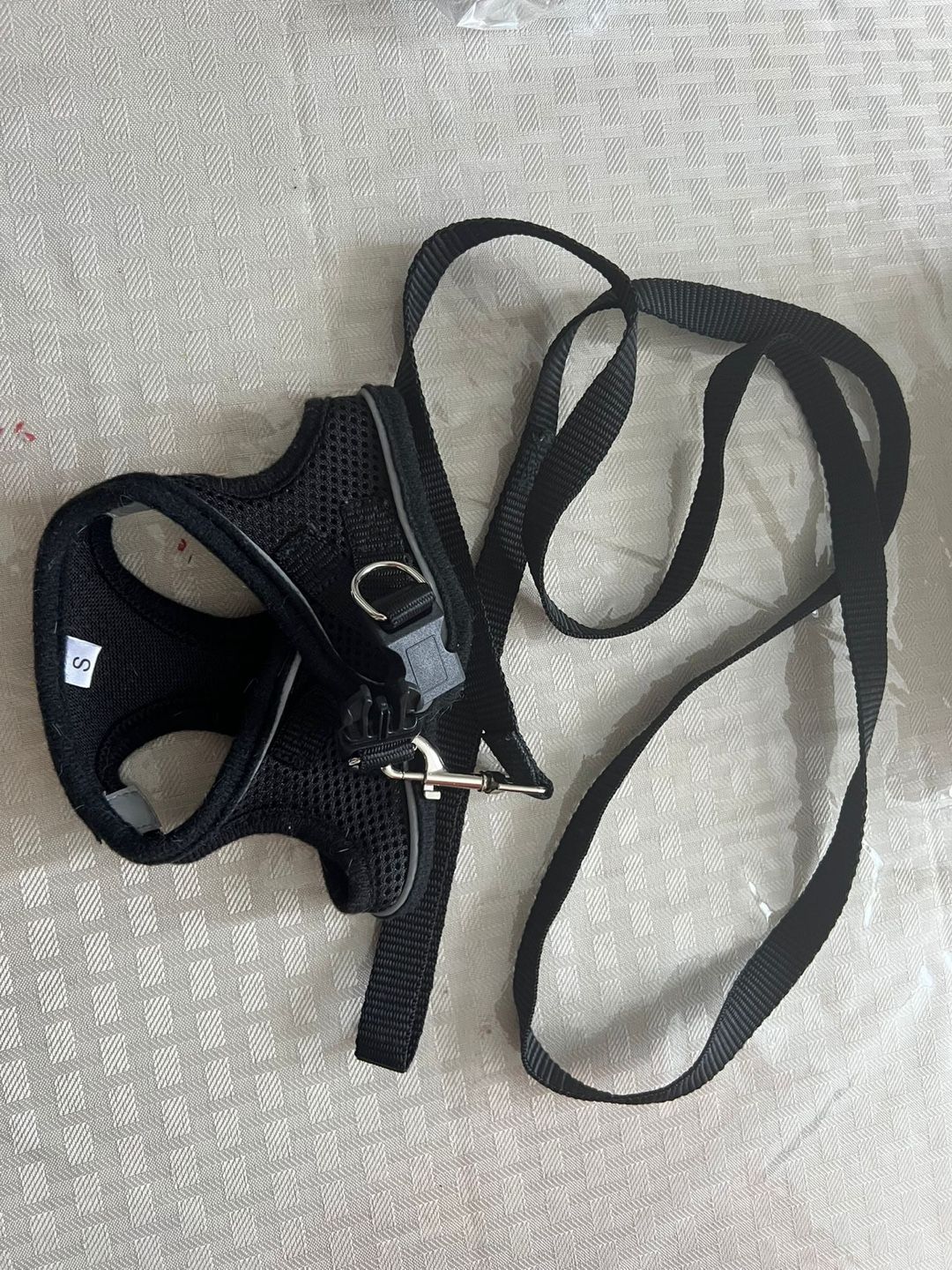 Black Pet Harness with Leash