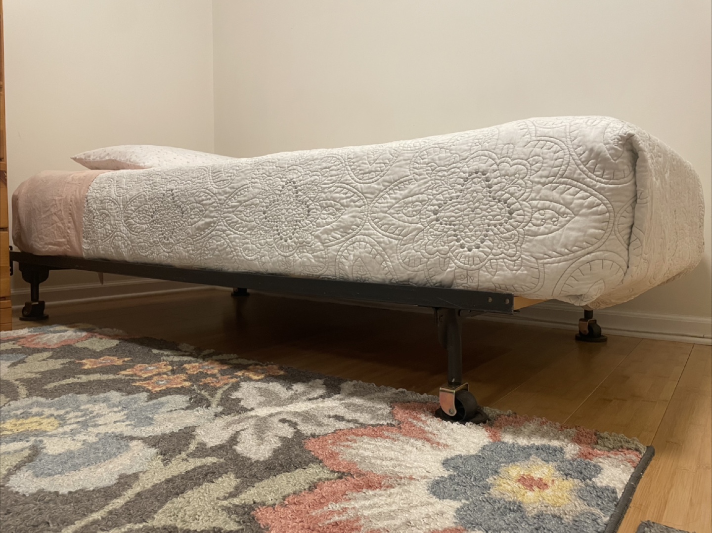 Metal Twin Bed Frame with Wooden Slats - photo 2