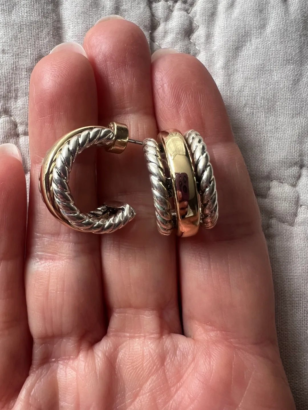 New Silver / gold earrings