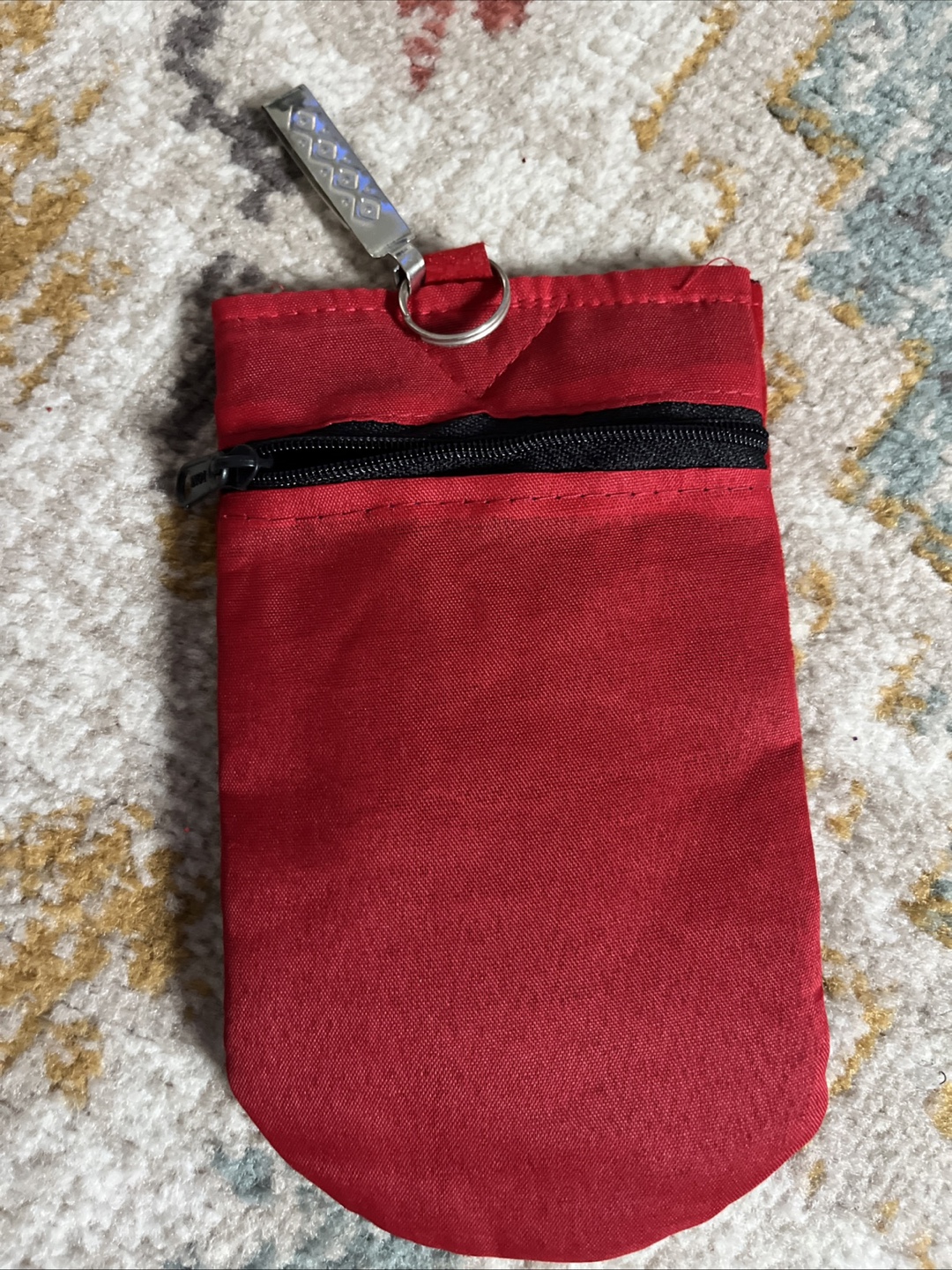 Red Small Pouch with Zipper Closure - photo 2