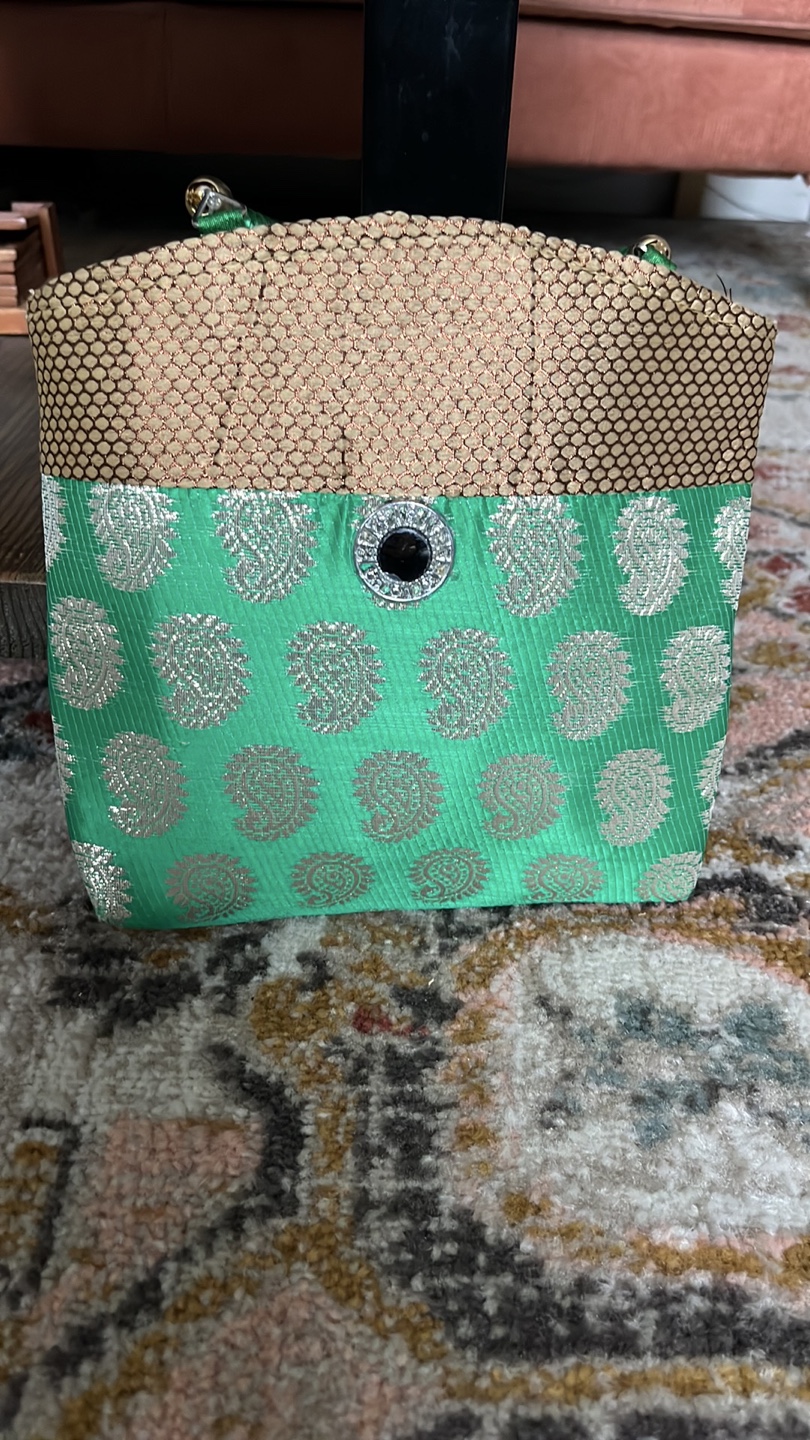 Green Paisley Patterned Handbag - photo 3