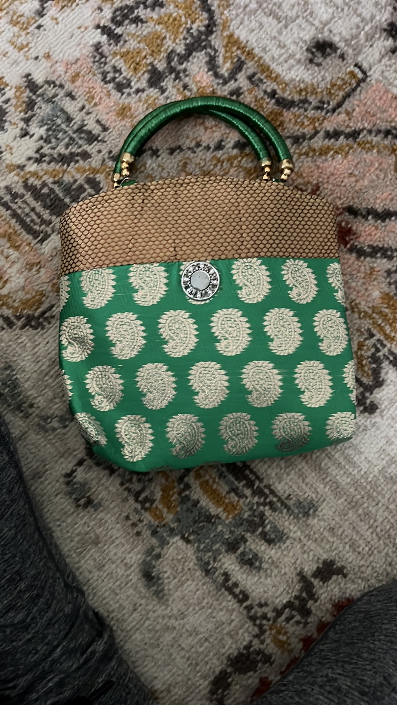 Green Paisley Patterned Handbag - photo 2