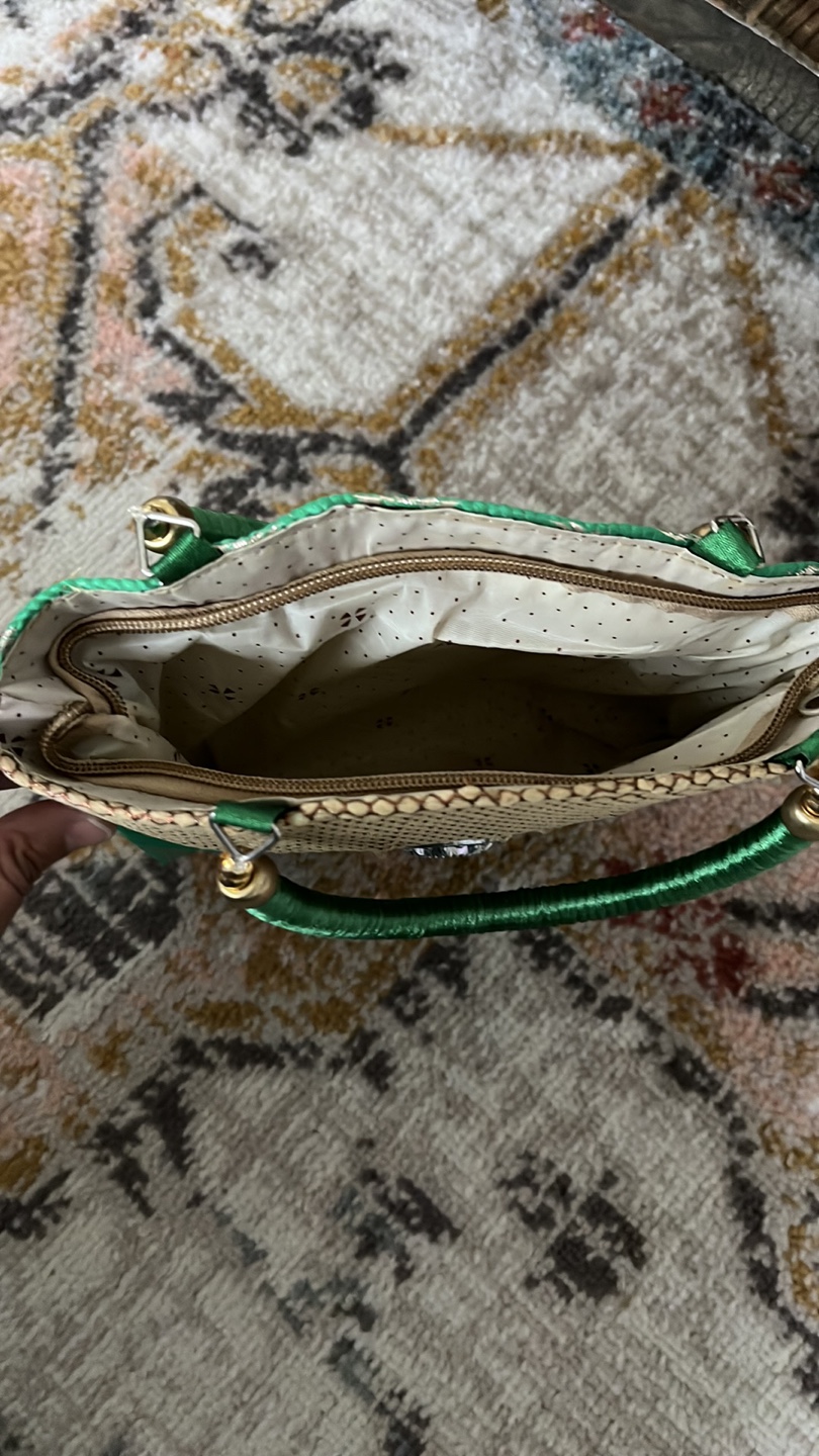 Green Paisley Patterned Handbag - photo 4
