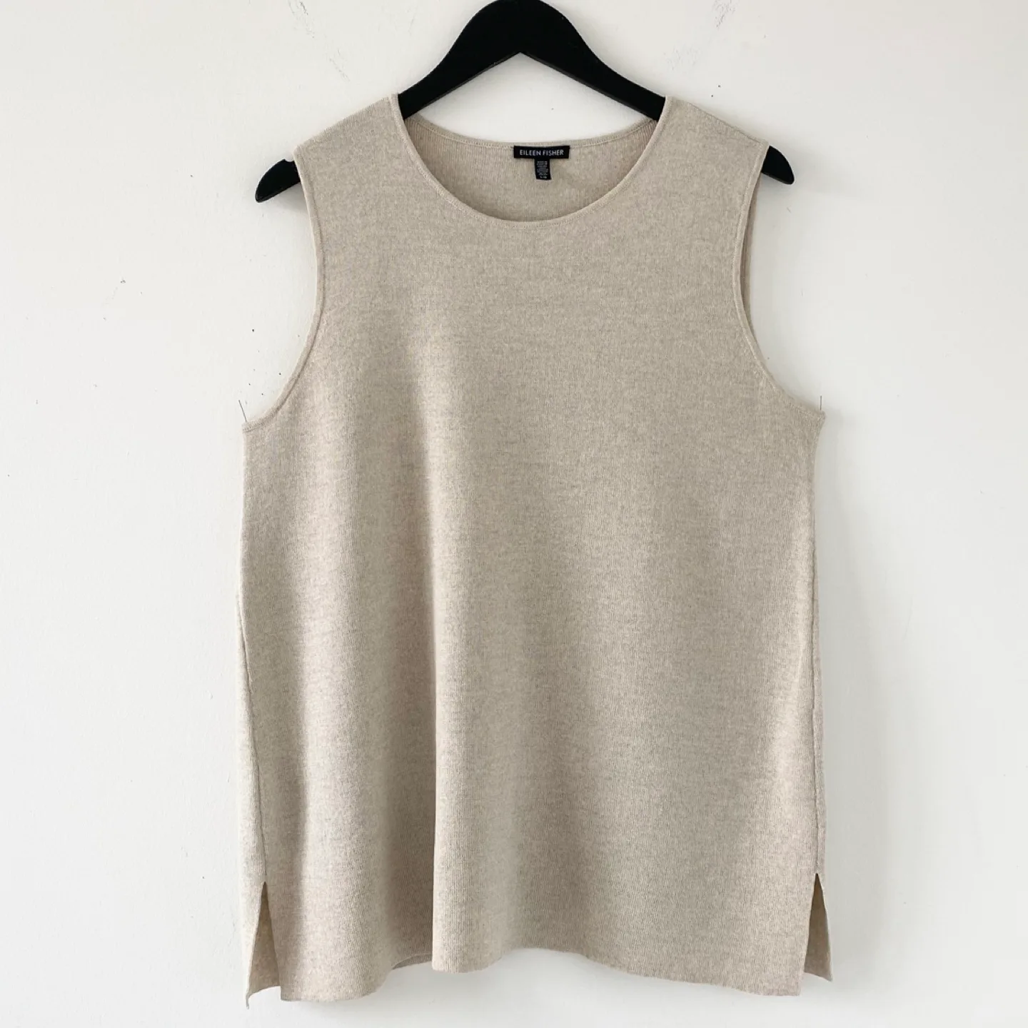 Eileen Fisher 100% Italian Wool Sleeveless Tunic thumbnail