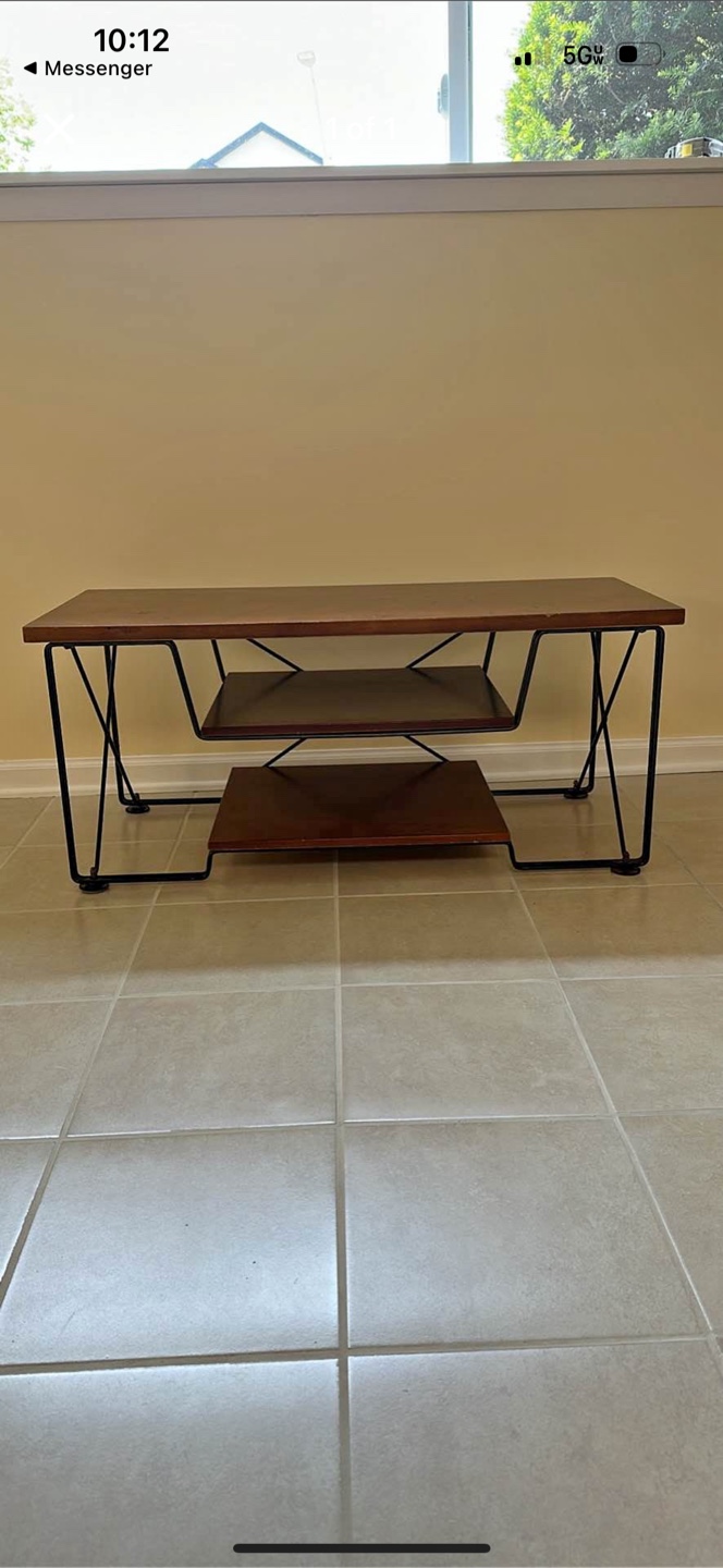 Wood and metal  coffee table
