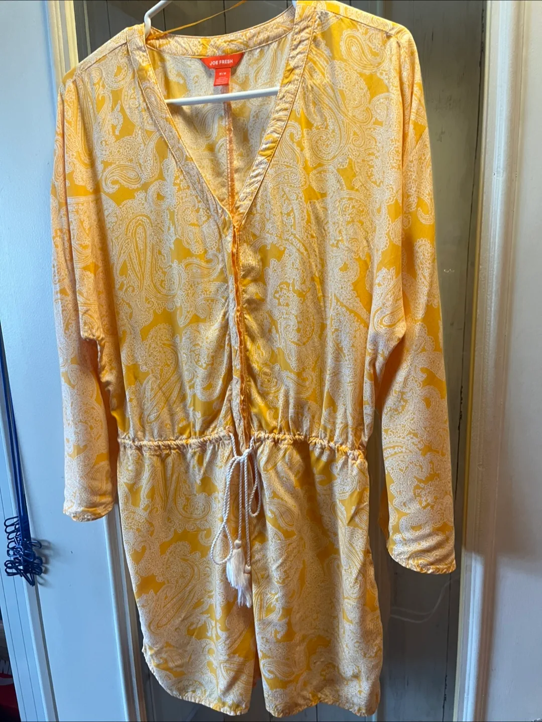 Orange/white  Romper with Paisley Print thumbnail
