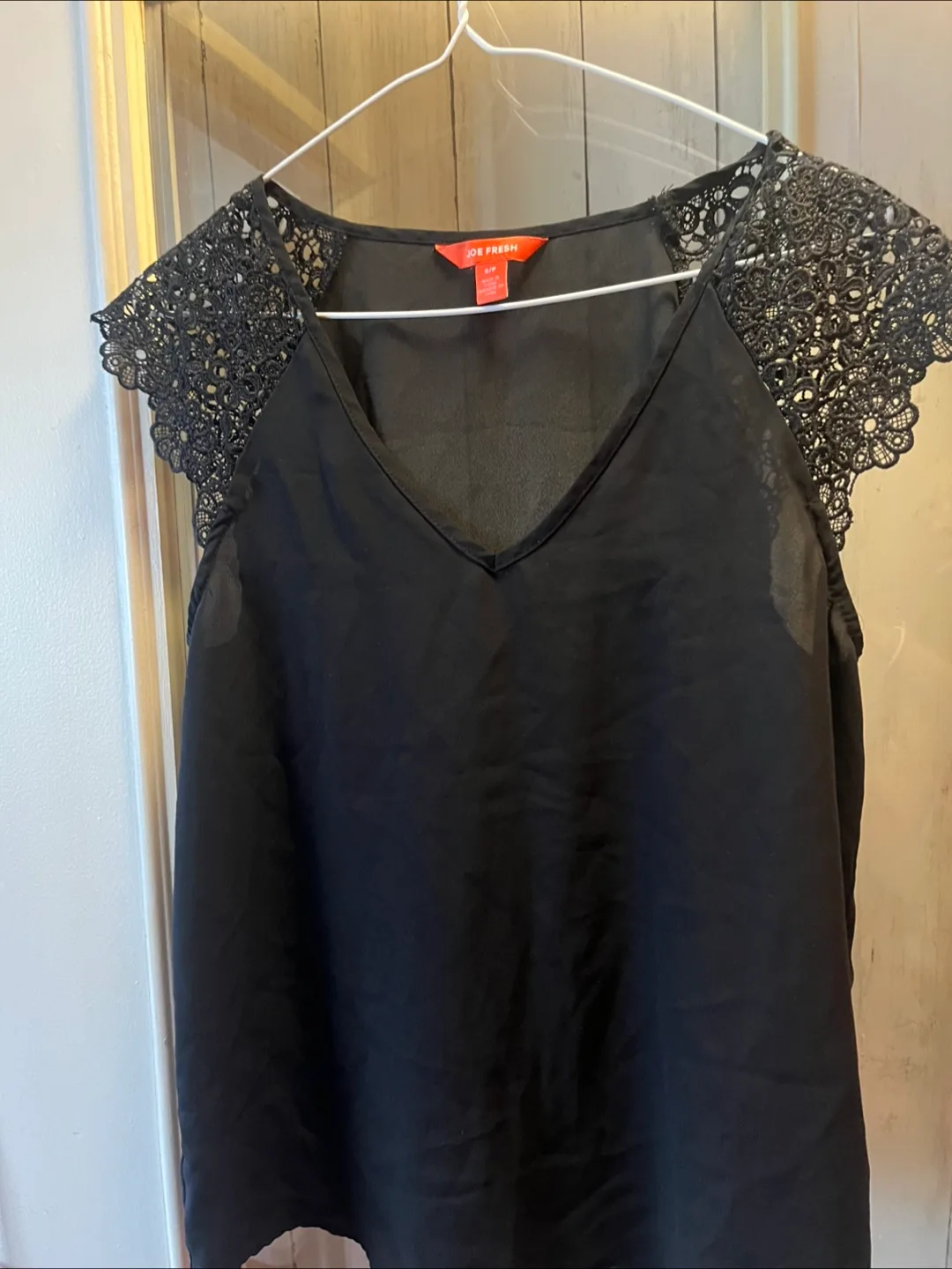 Black Lace Sleeve Top thumbnail