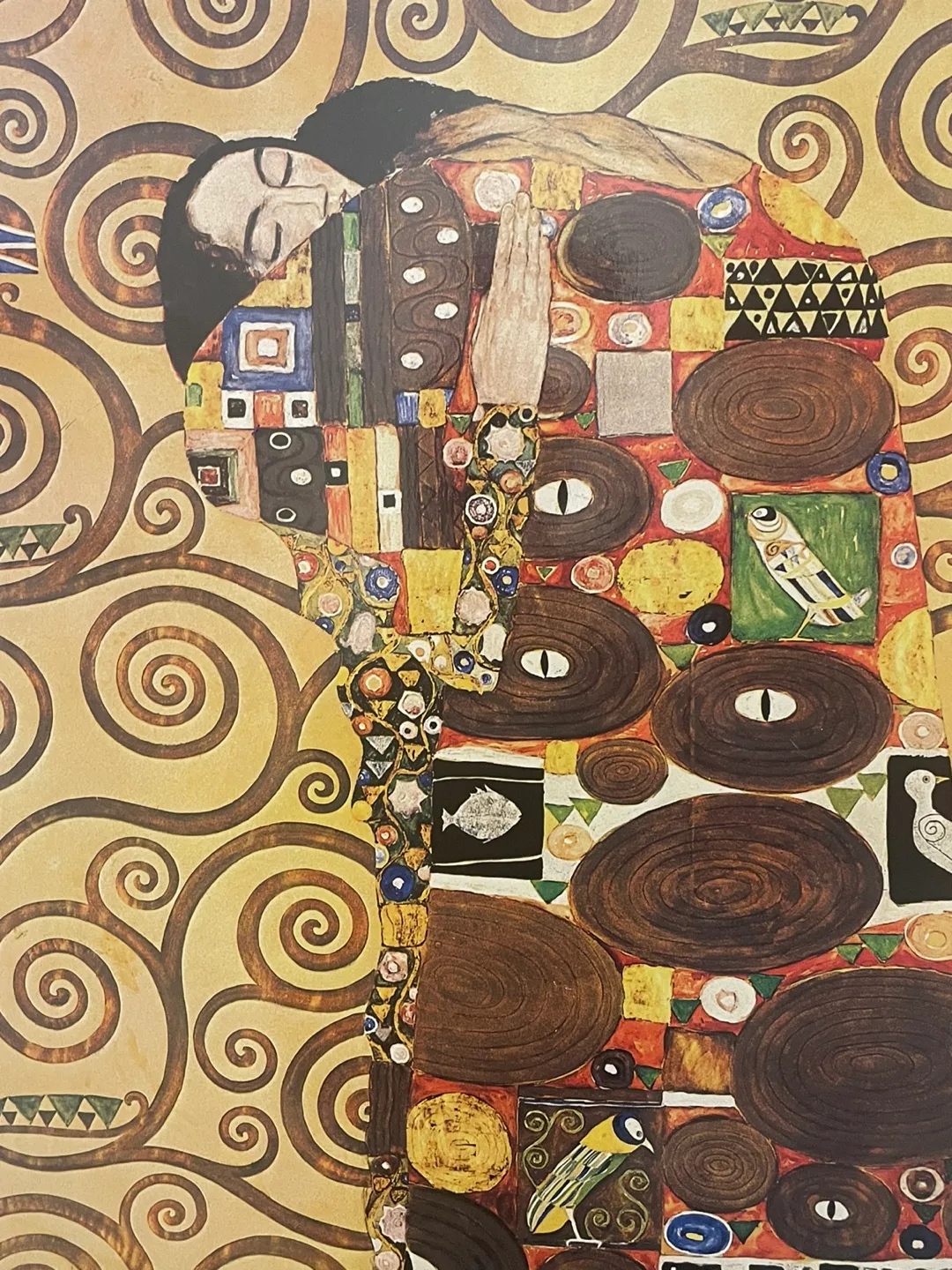 Gustav Klimt, The Hug, Print. On Wood (39” x by 27”) thumbnail