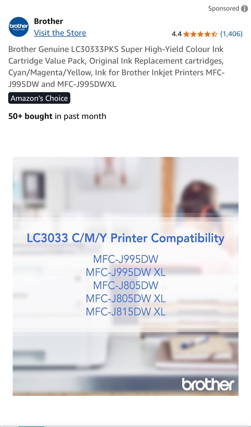 Brother LC30333PKS Ink Cartridges - photo 4