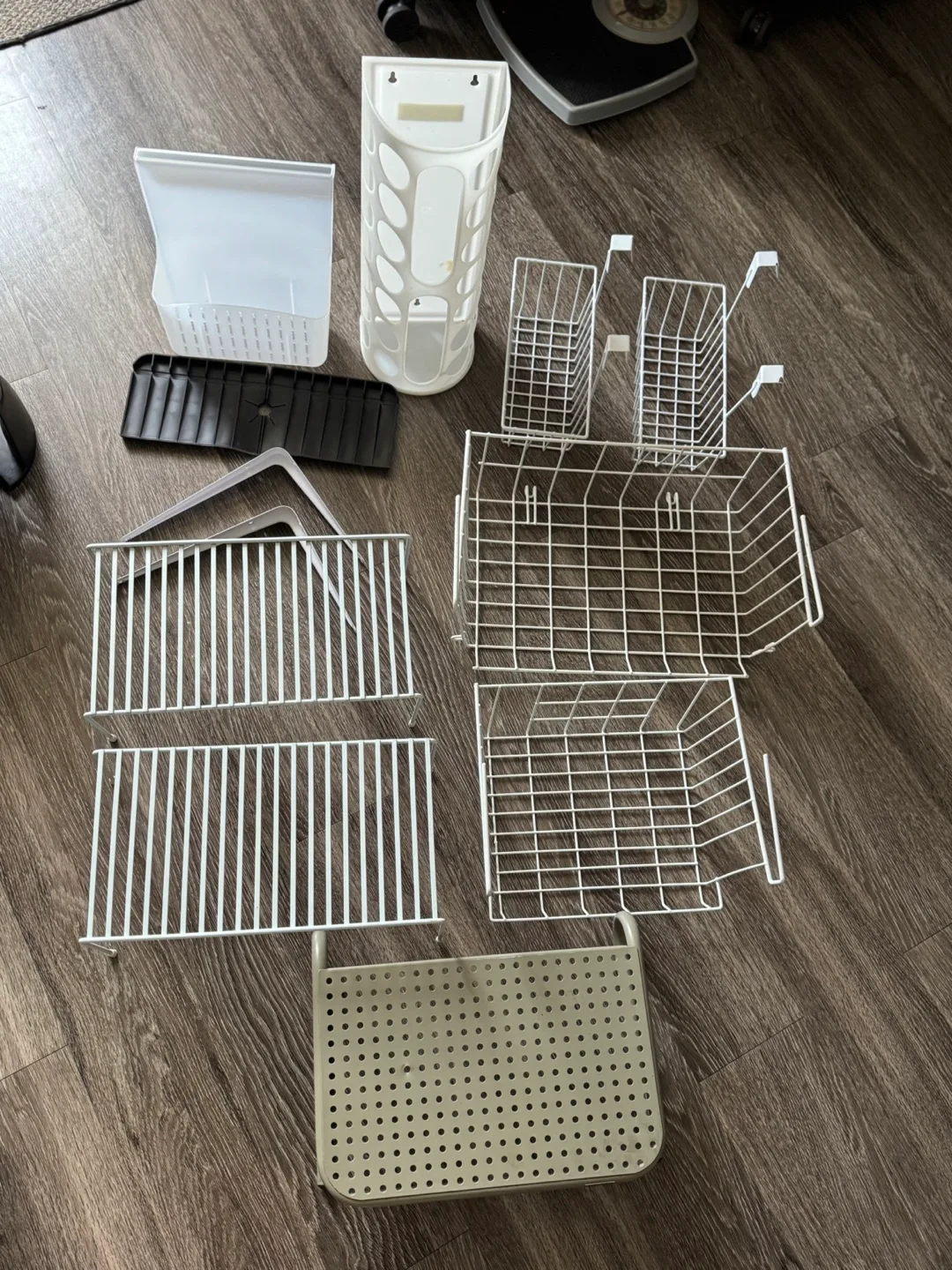 Assorted White and Light Grey Storage Organizers thumbnail