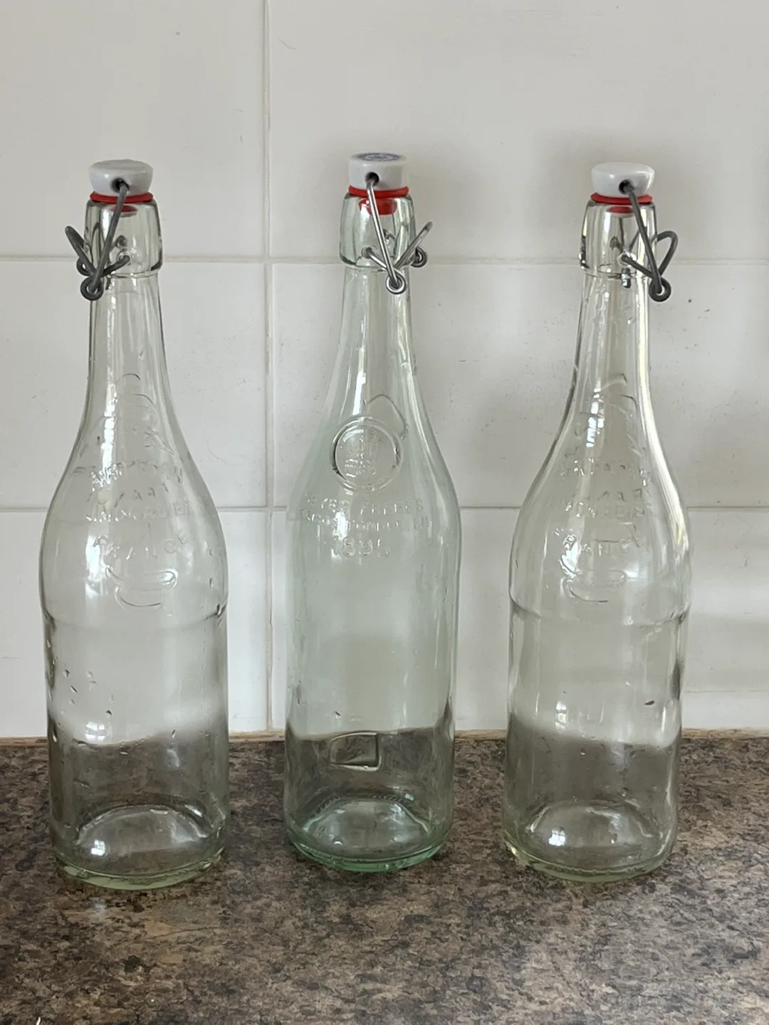 Vintage Glass Bottles with Stopper thumbnail