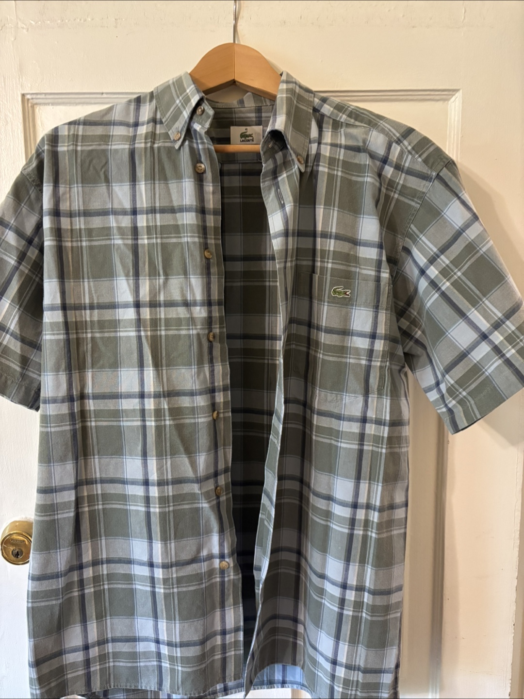 Lacoste Plaid Button-Down Shirt - photo 2