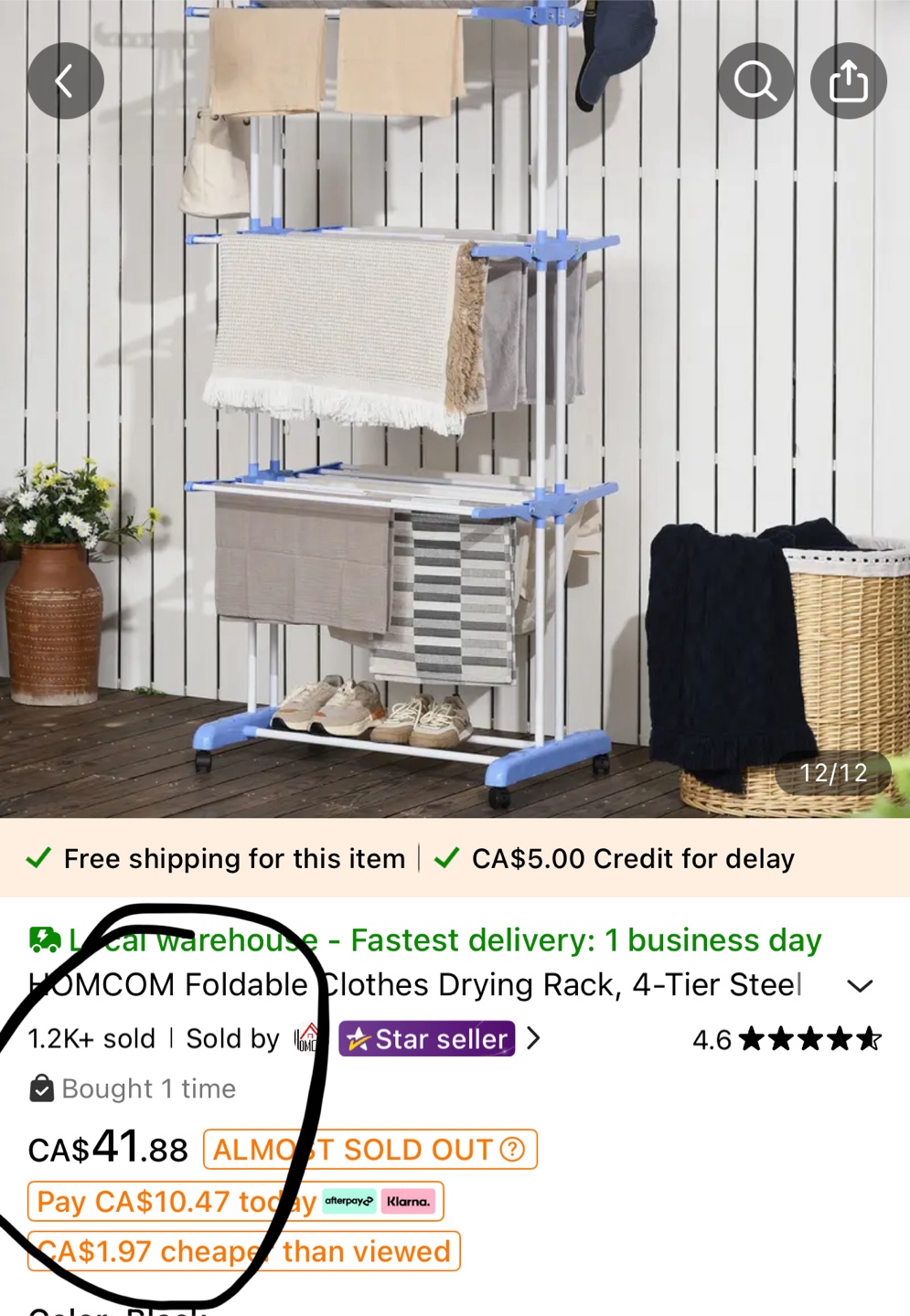 Foldable Clothes Drying Rack - photo 2