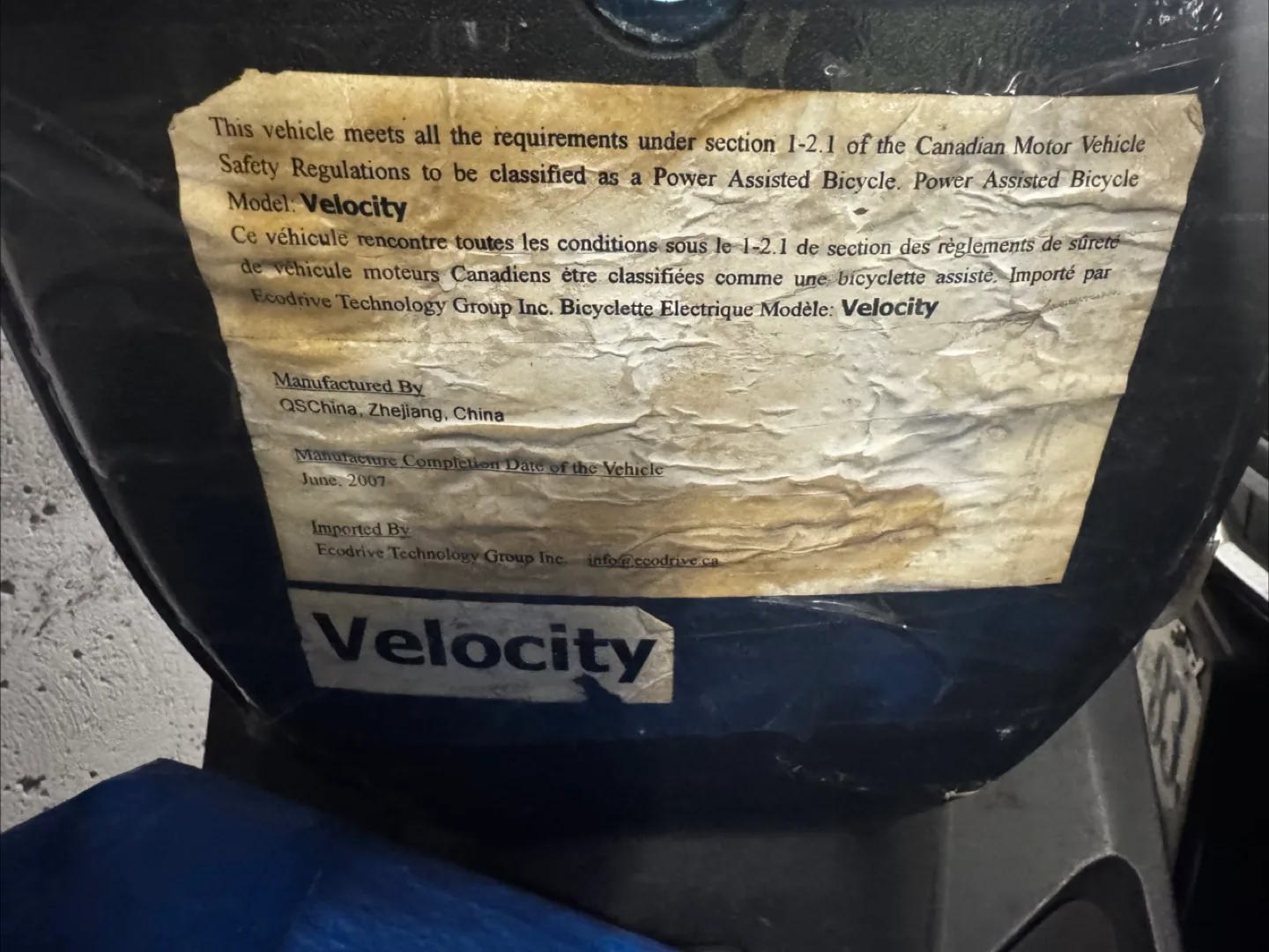 Velocity Electric Scooter (2007 model) image indicator(5)