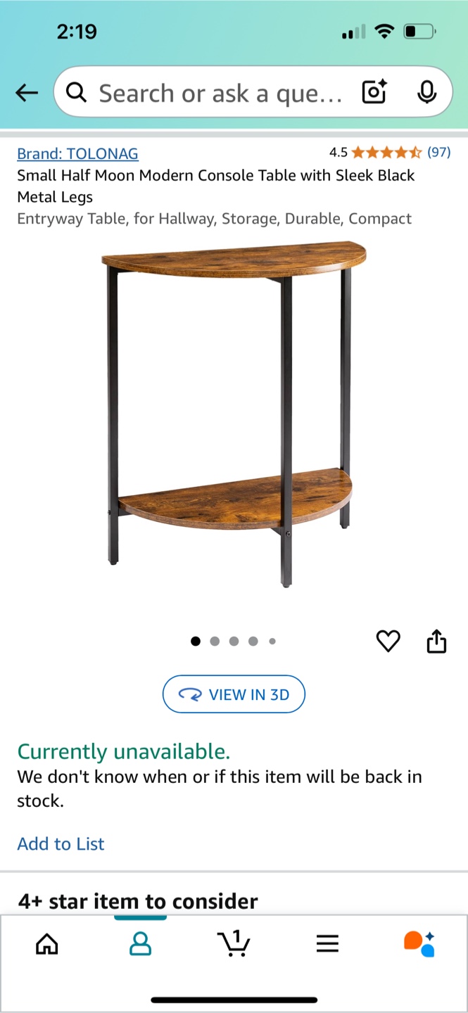 Half-Moon Console Table - photo 5