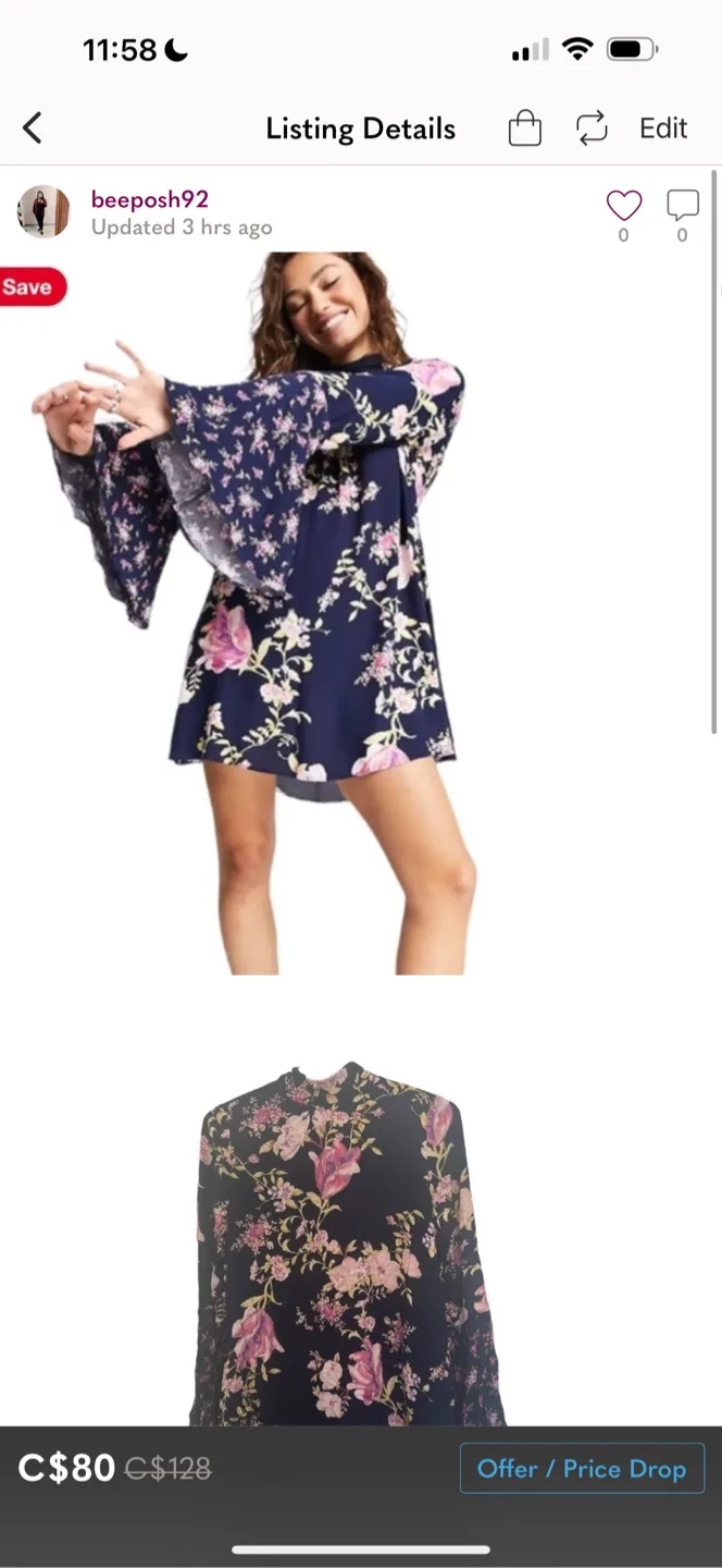 Free People Floral Dress thumbnail