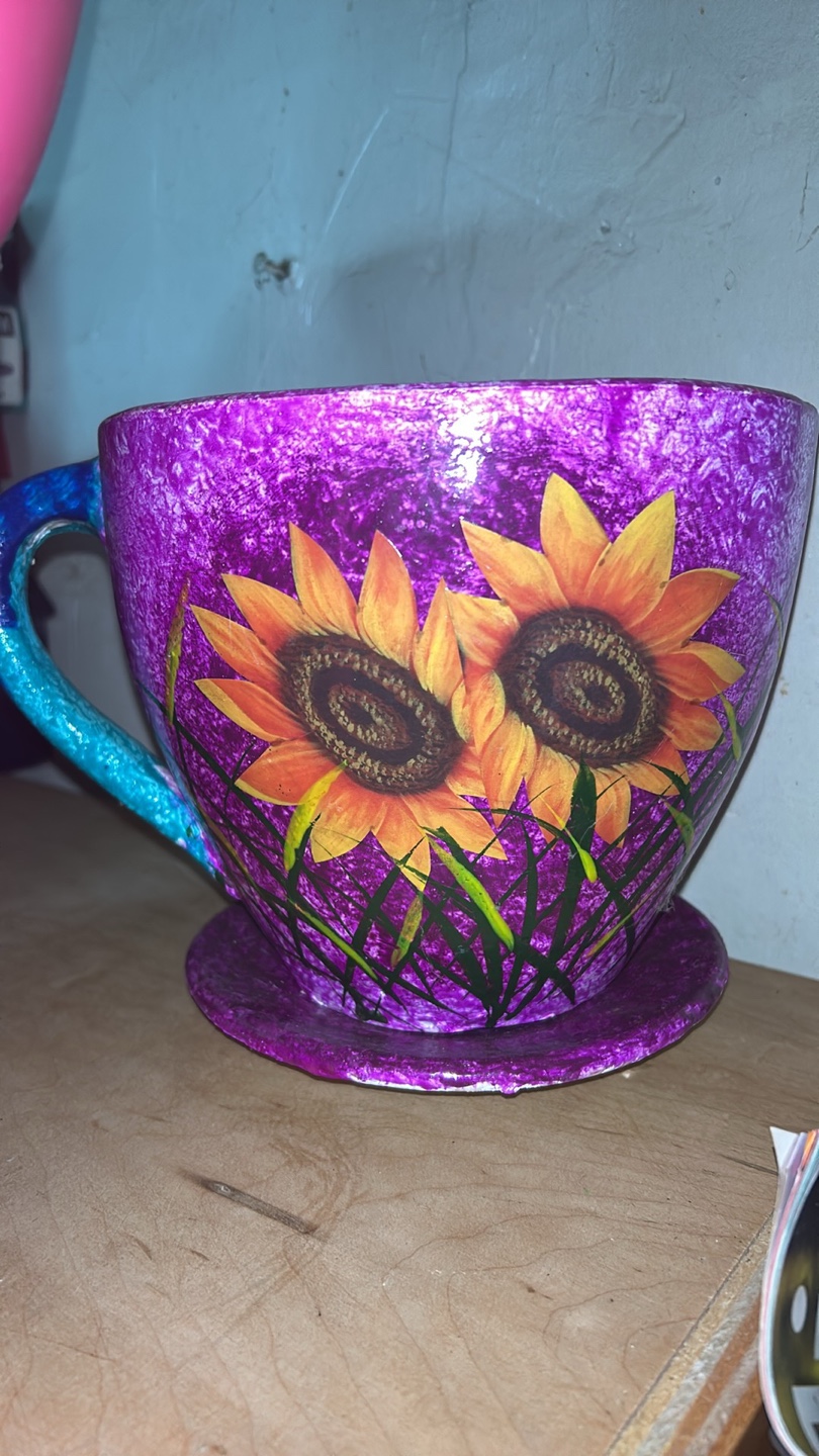 Floral Teacup Pot Planter