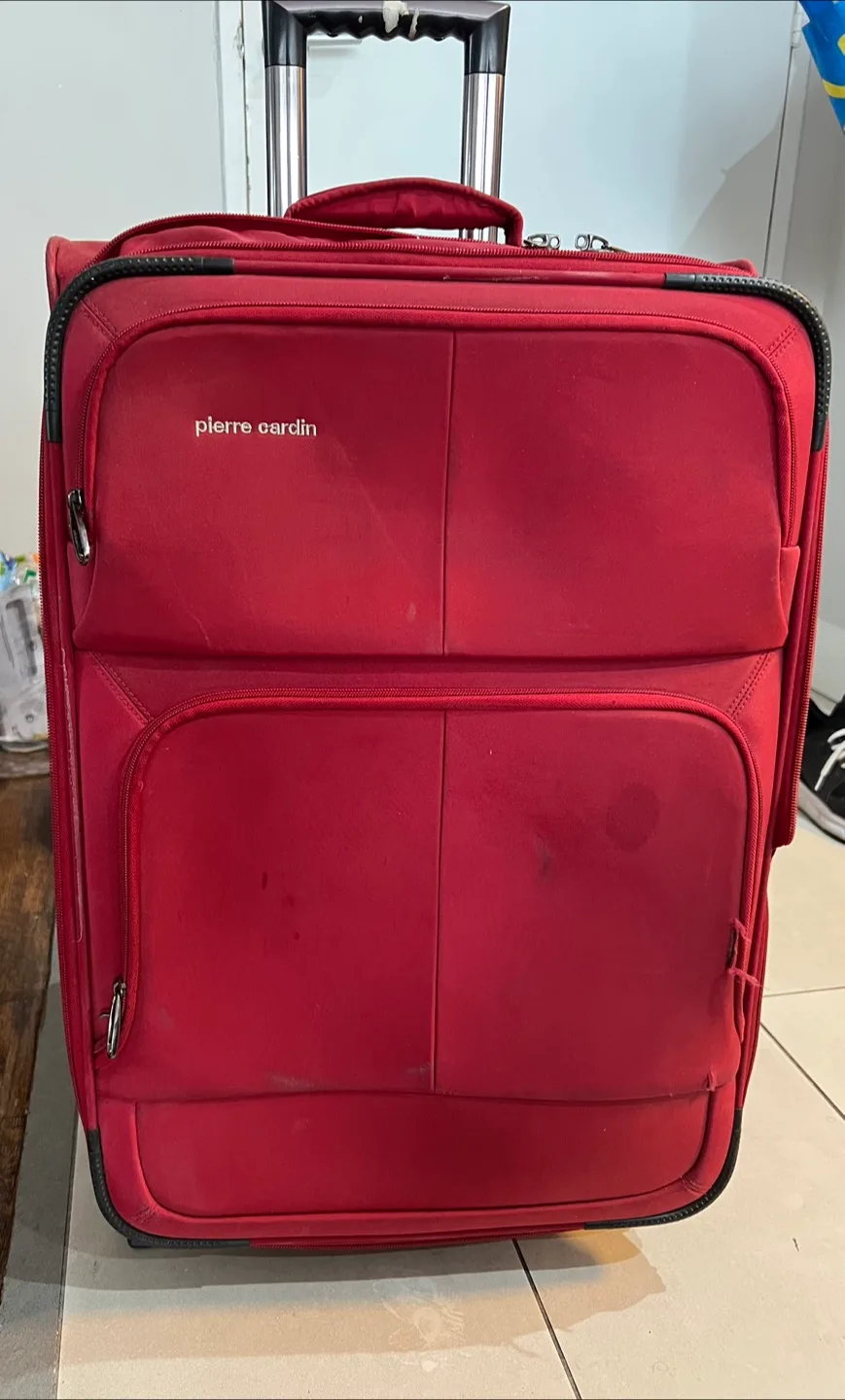 Red Pierre Cardin Rolling Suitcase thumbnail