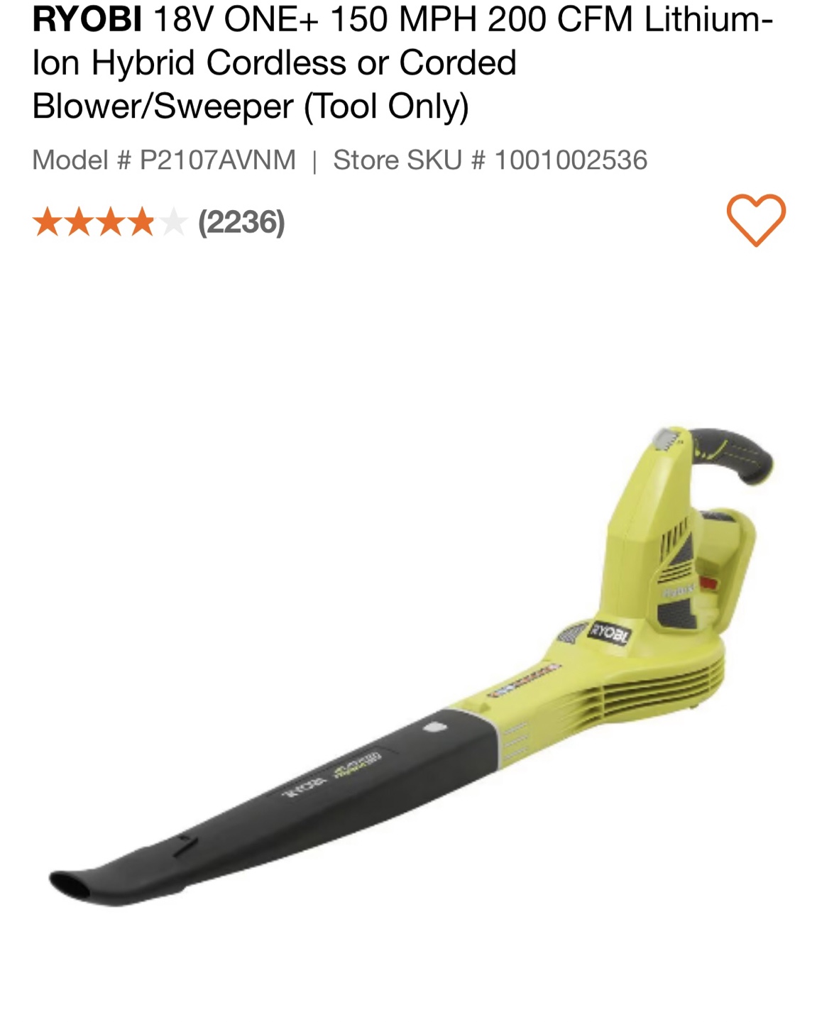 Ryobi Tools Combo - Leaf Blower & Battery Charger Kit - photo 5