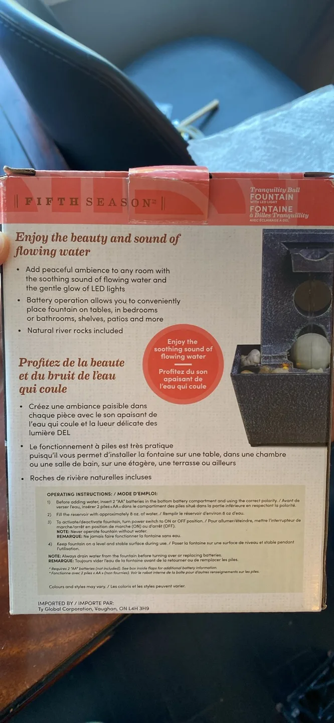 Tranquility Ball Fountain with LED Light image indicator(2)