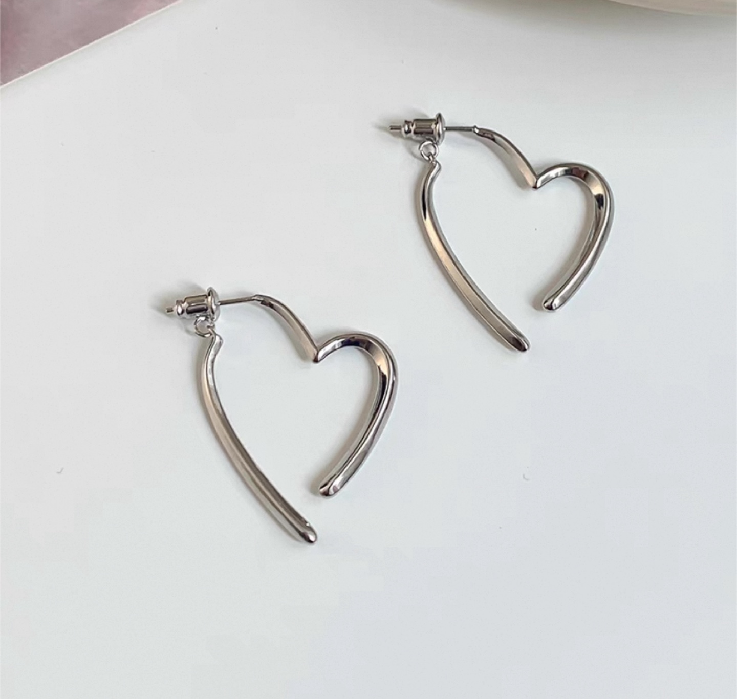 Silver Heart Earrings
