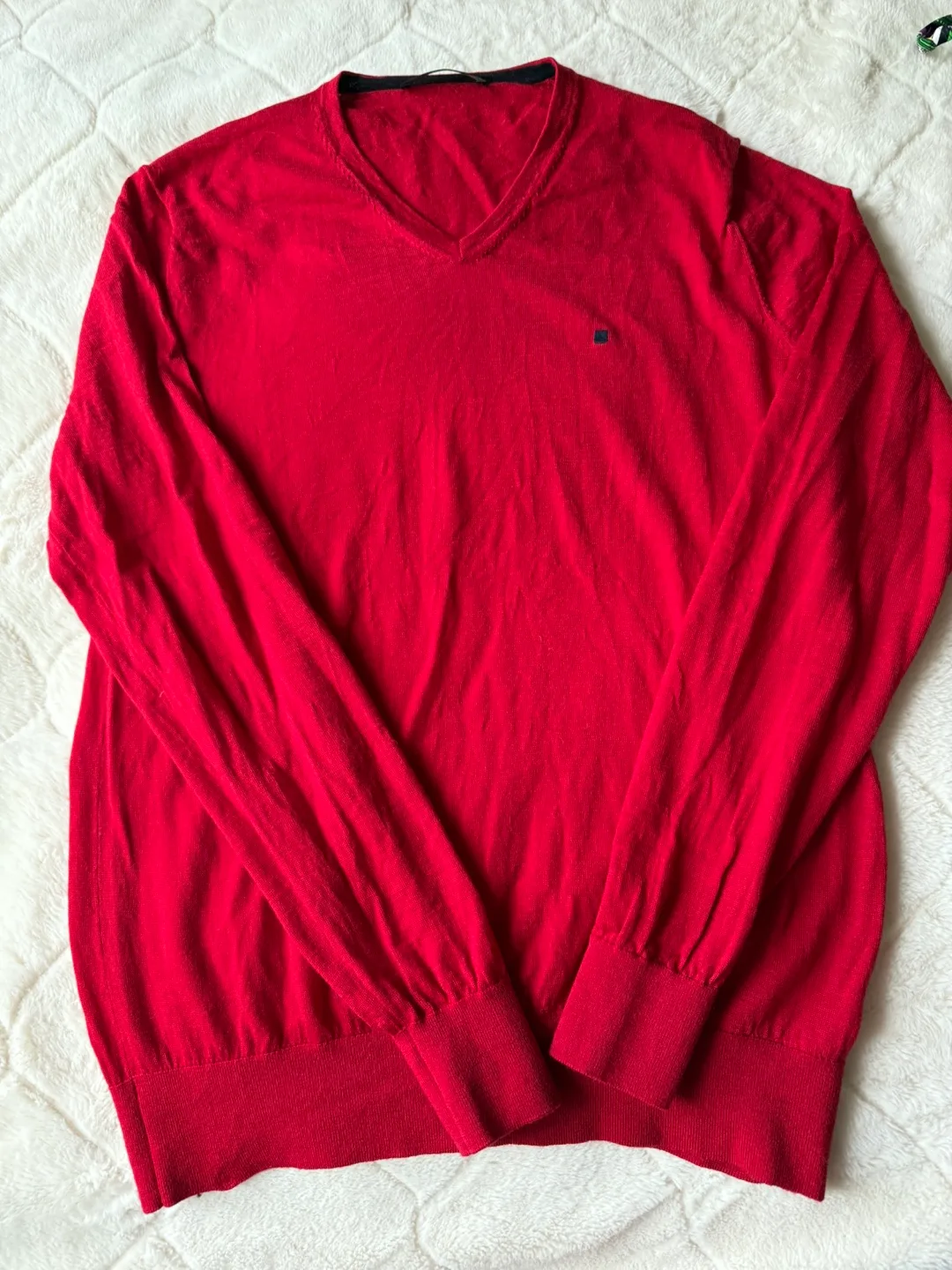 Purificacion Garcia Red Sweater 100% Merino wool. image indicator(3)