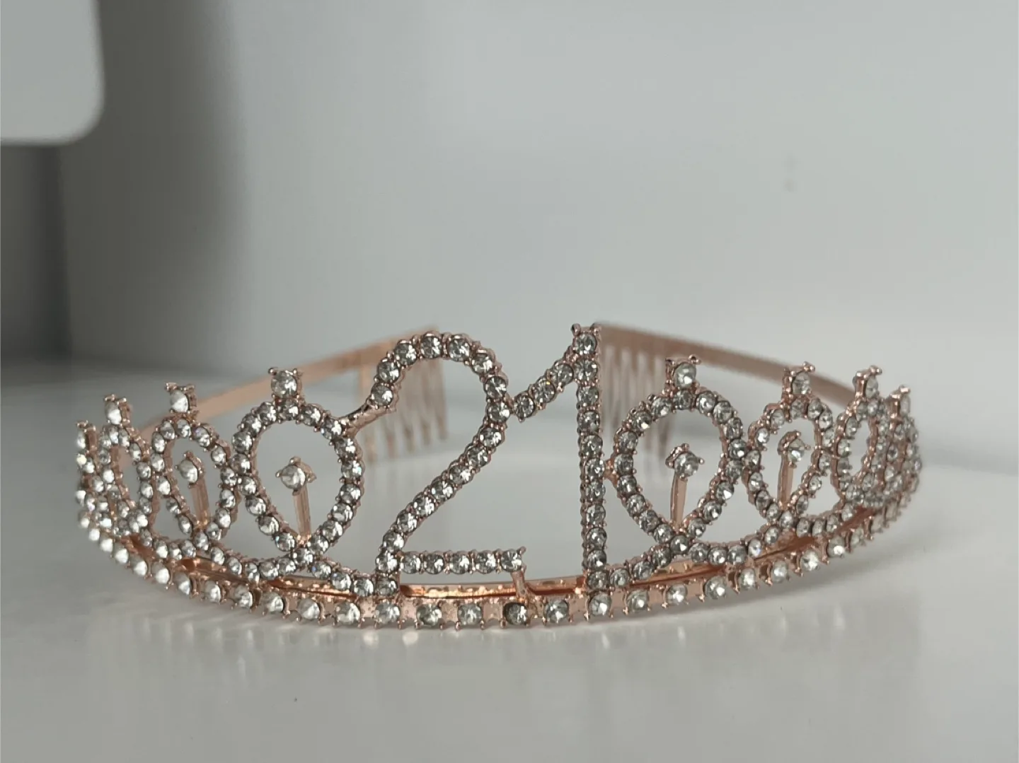 Rose Gold 21st Birthday Tiara thumbnail