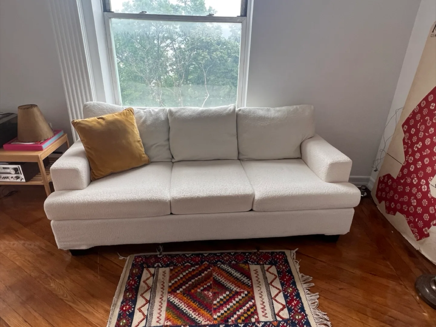 White Boucle Couch thumbnail