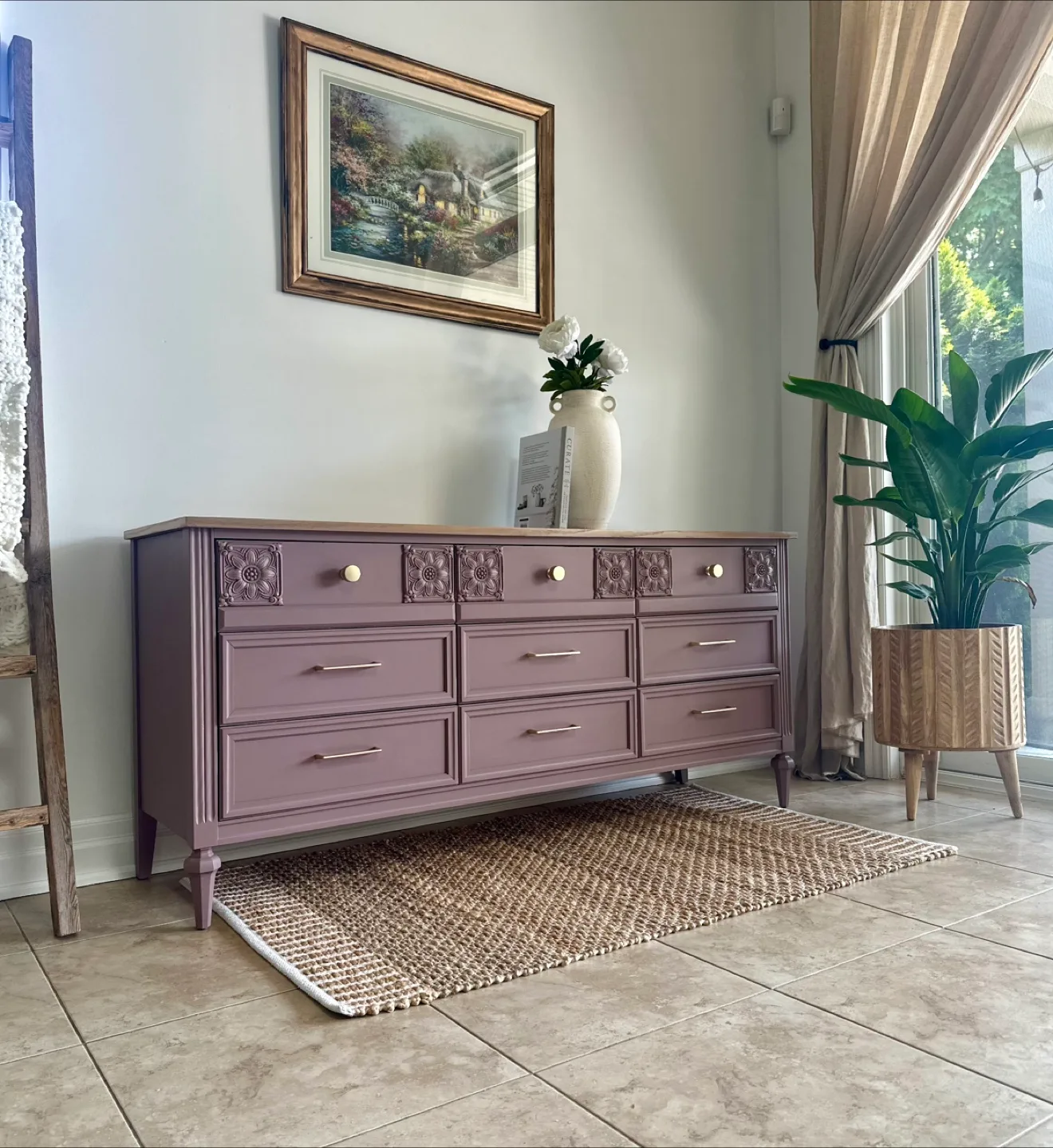 Refinished Violet Vintage Dresser image indicator(7)