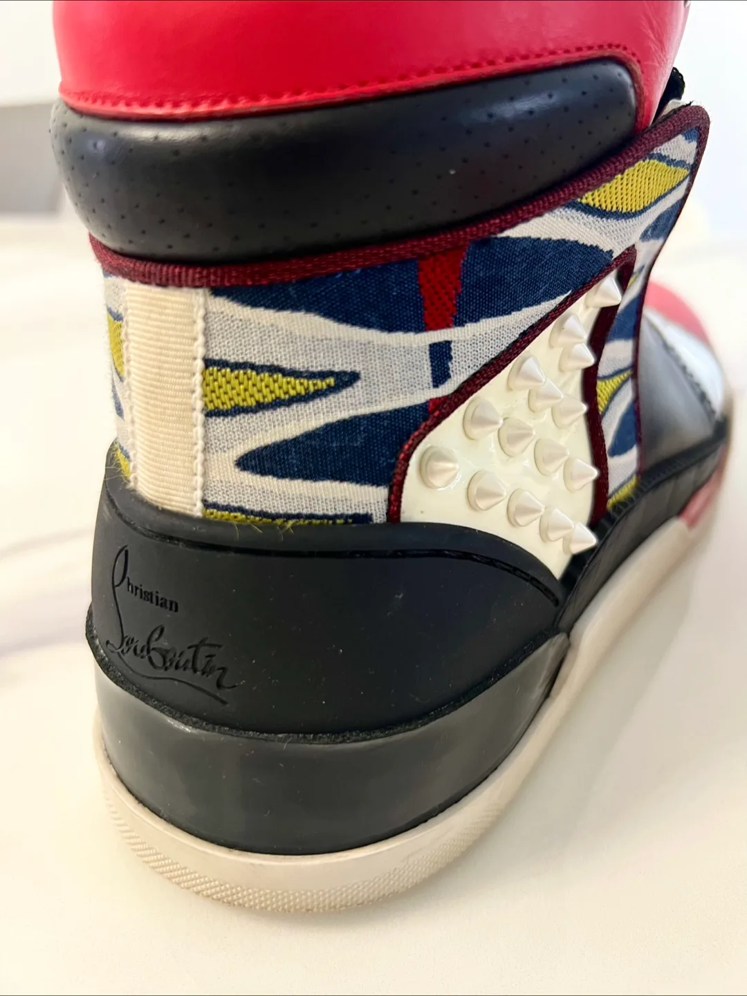 Christian Louboutin High Top Multicolour Calf Spike Sneaker image indicator(7)