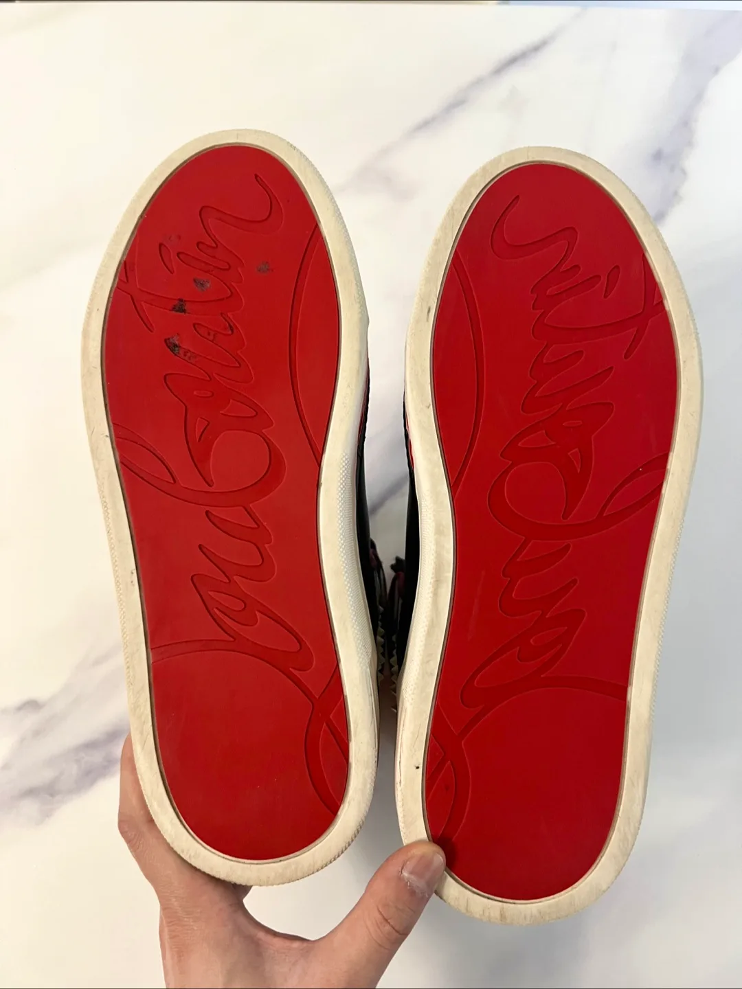 Christian Louboutin High Top Multicolour Calf Spike Sneaker image indicator(8)