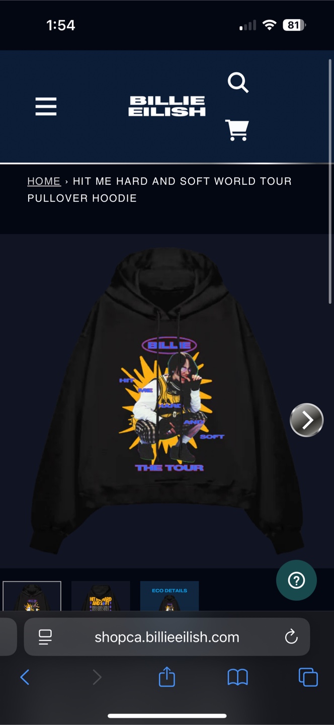 Billie Eilish Hit Me Hard And Soft World Tour Hoodie - photo 3