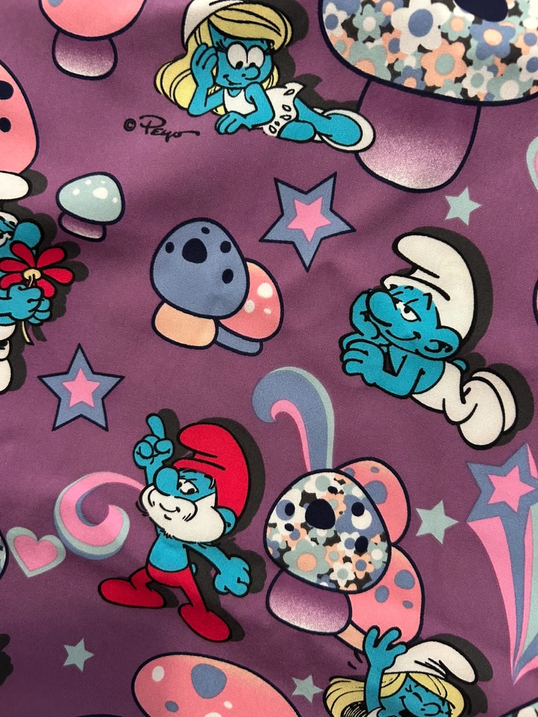 Smurfs Print Scrub Top image indicator(3)