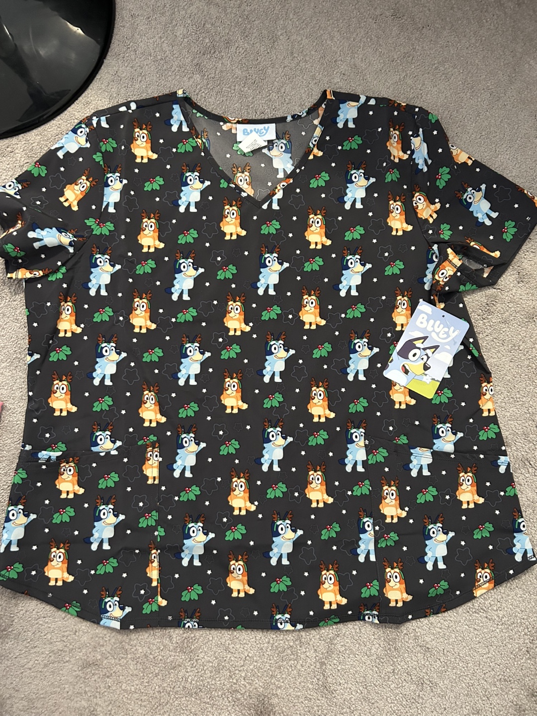 Bluey Scrub Top