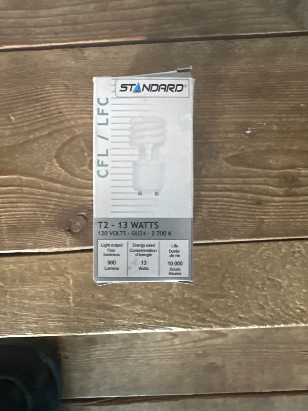 STANDARD T2-13 Watts CFL/LFC Lightbulb image indicator(2)