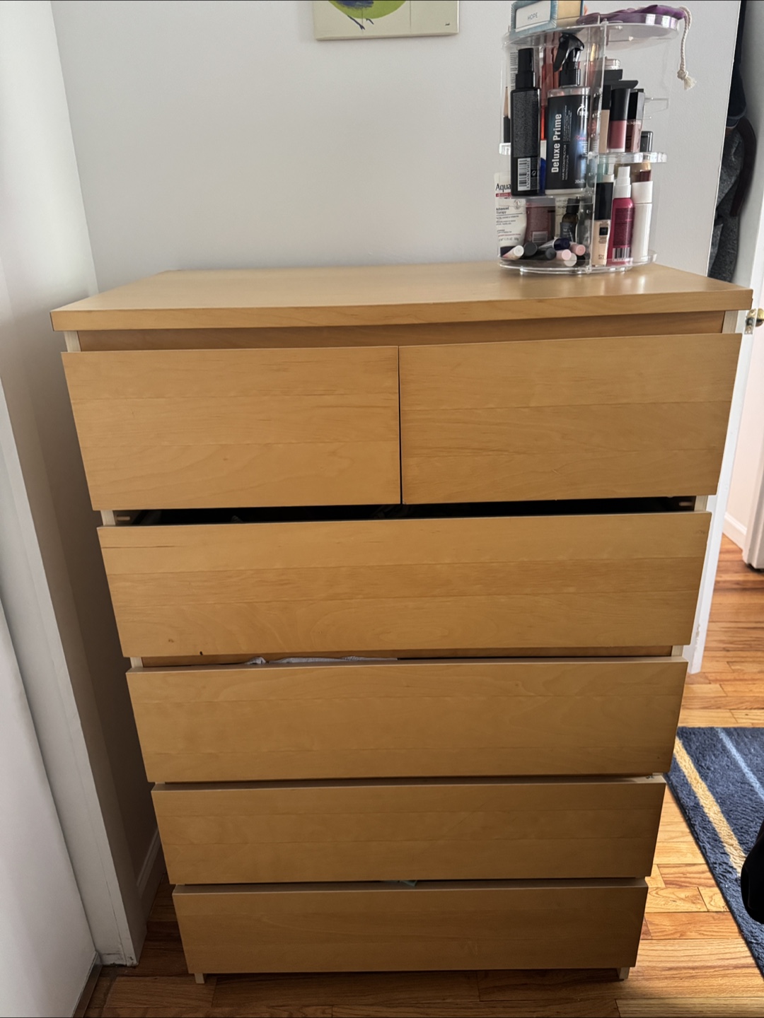 IKEA 6-Drawer Dresser with Light Wood Finish