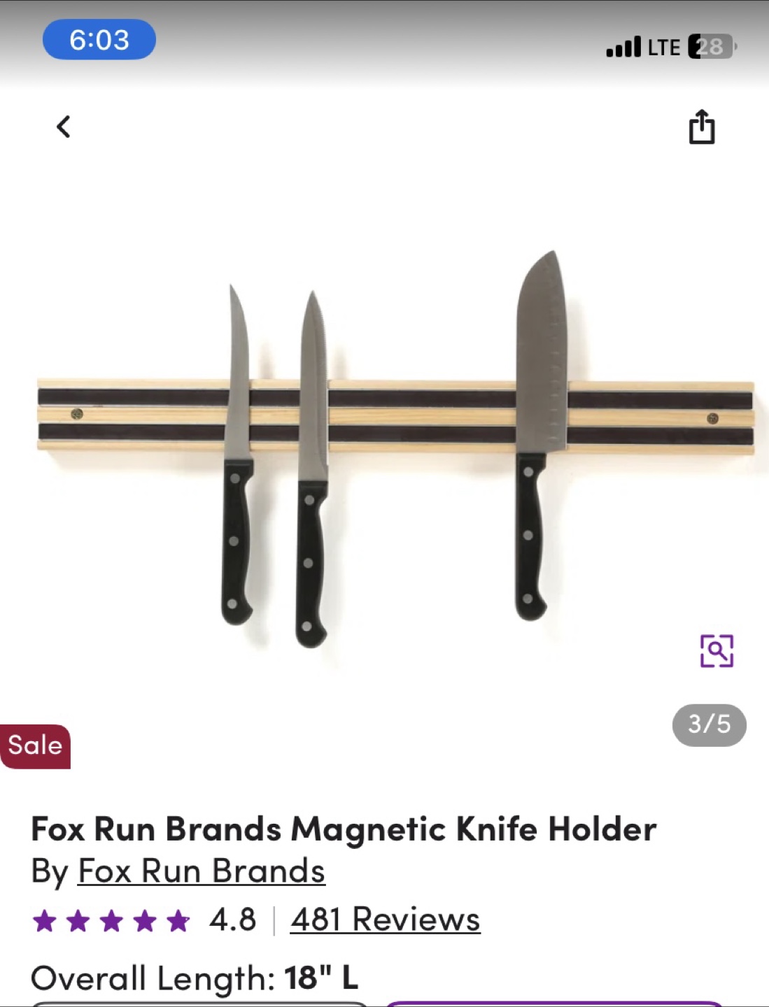 Magnetic Knife Holder