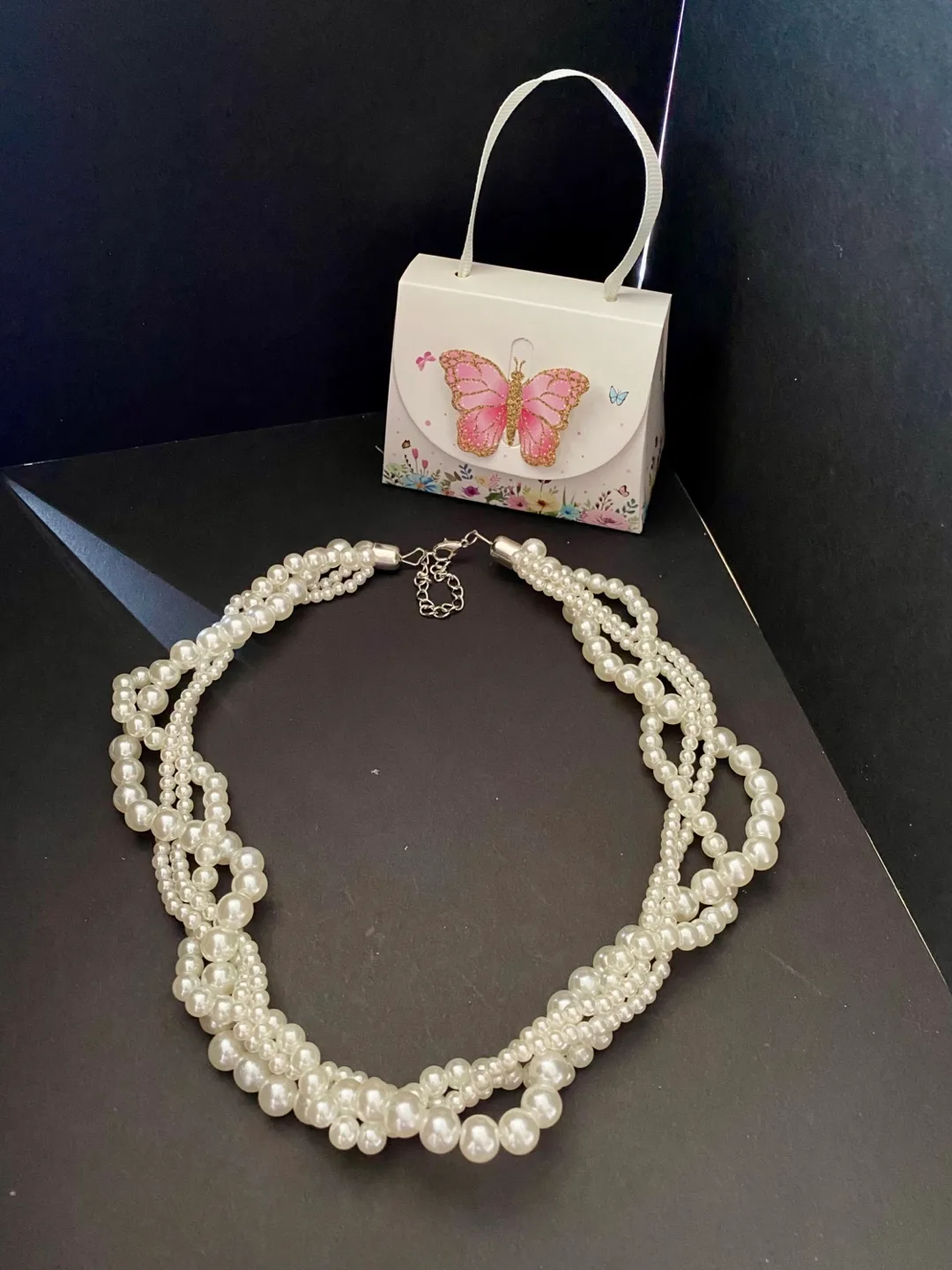Artificial pearl jewelry + gift box - New - great gifts thumbnail