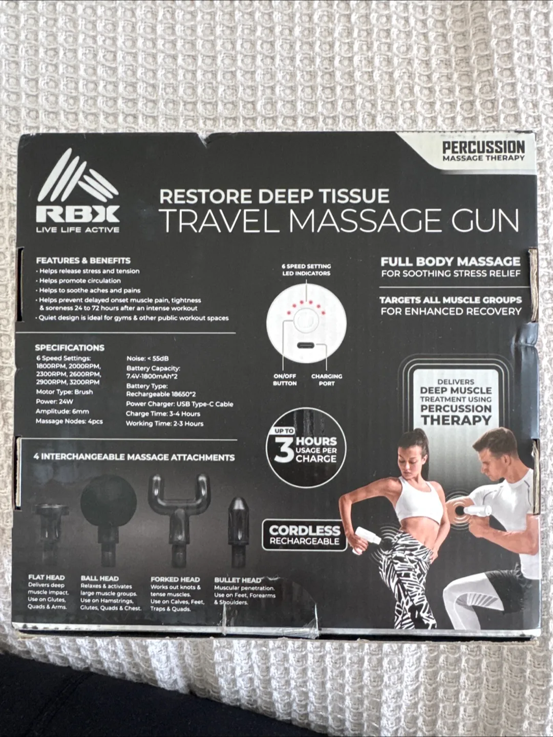 RBX Travel Massage Gun image indicator(2)