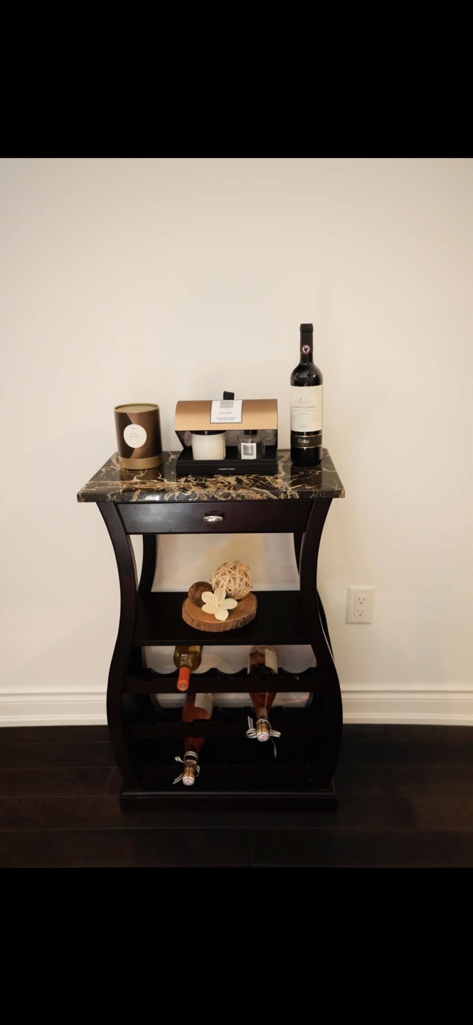 Wooden Wine Rack with Faux Marble Top - photo 2