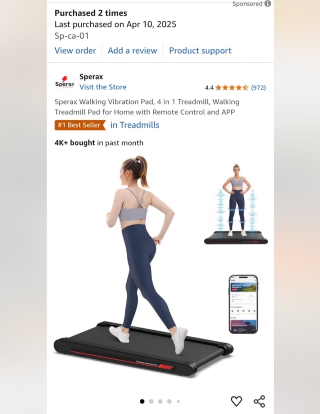 Sperax Walking Treadmill - photo 2