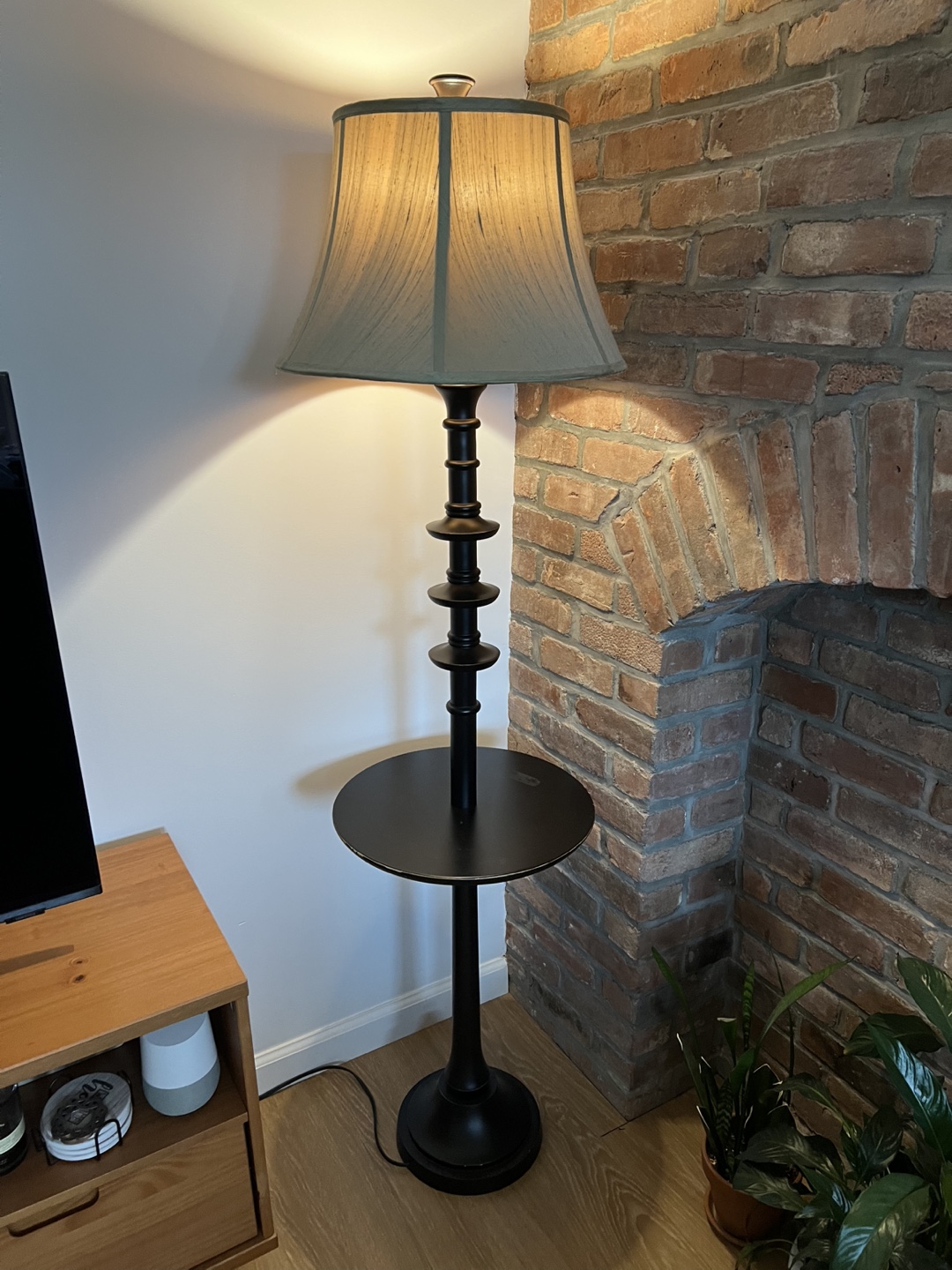 Standing Floor Lamp with Table