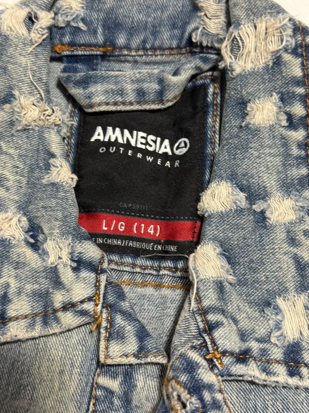 Amnesia Distressed Denim Jacket 14 (youth) image indicator(2)